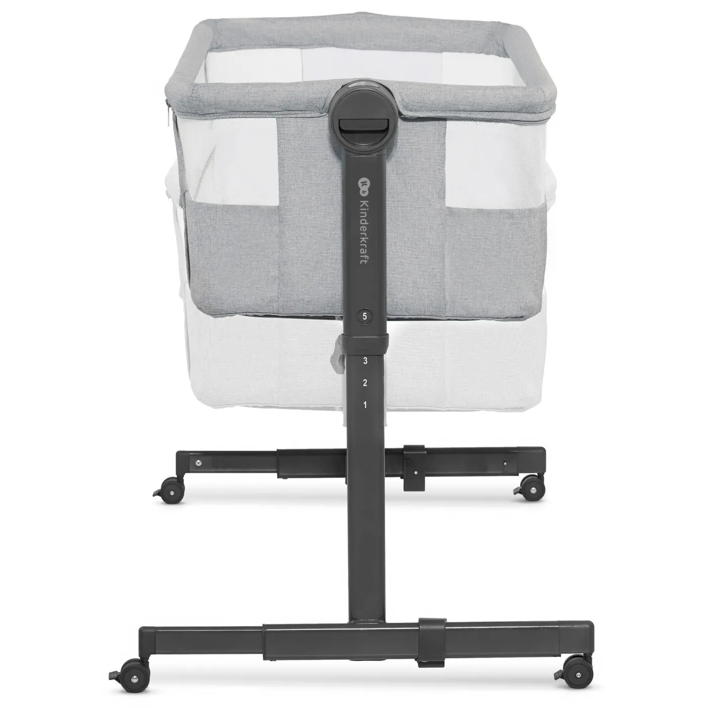 PATUT CO-SLEEPER KINDERKRAFT NESTEE UP 2, GRI DESCHIS - imagine 3