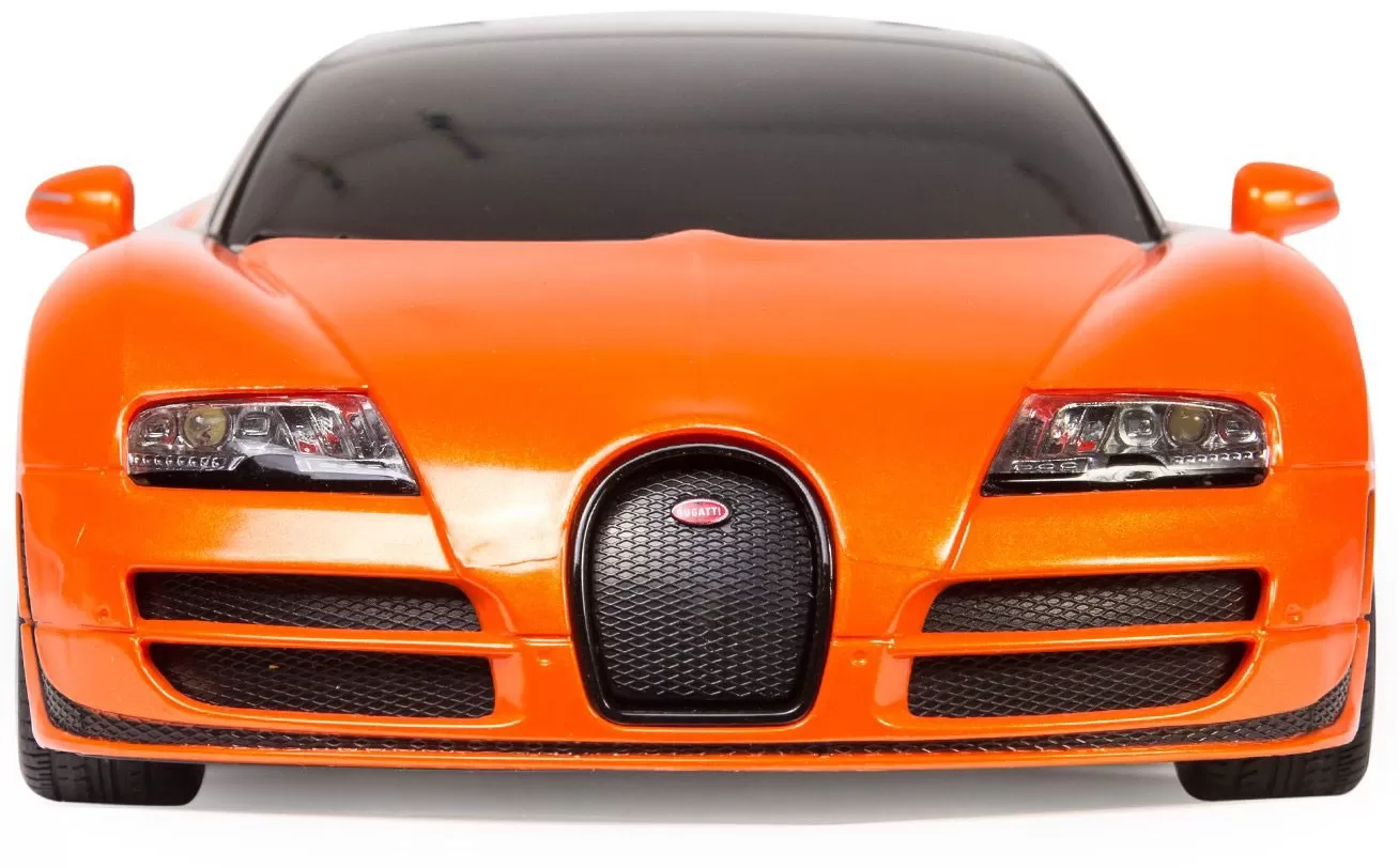 MASINA CU TELECOMANDA BUGATTI GRAND SPORT VITESSE PORTOCALIE CU SCARA 1 LA 18 - imagine 3