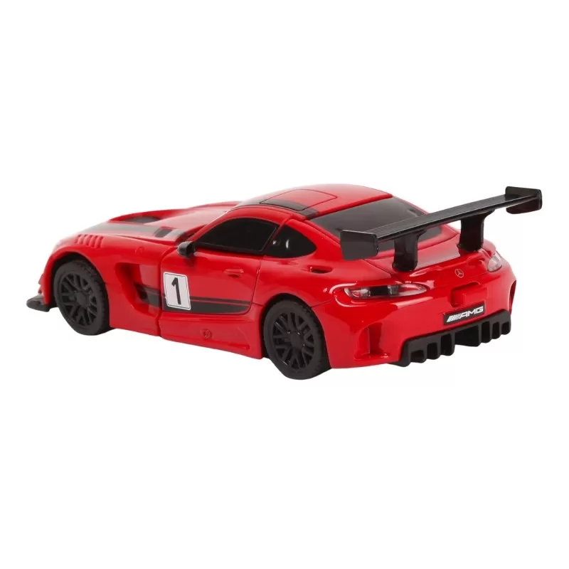 MASINUTA METALICA CONVERTIBILA MERCEDES BENZ GT3 ROSIE CU SCARA 1 LA 32 - imagine 4