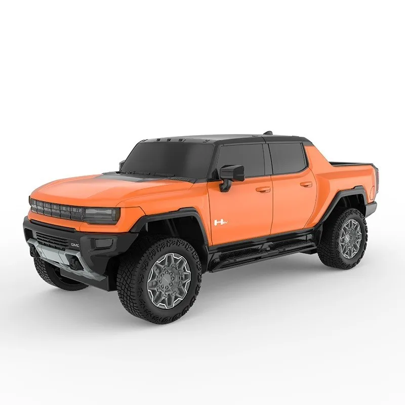 MASINA CU TELECOMANDA HUMMER EV PORTOCALIU CU SCARA 1 LA 24 - imagine 4