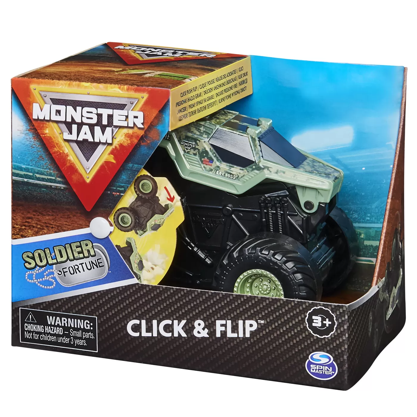 MONSTER JAM SOLDIER FORTUNE SERIA CLICK FLIP SCARA 1 LA 43 - imagine 4