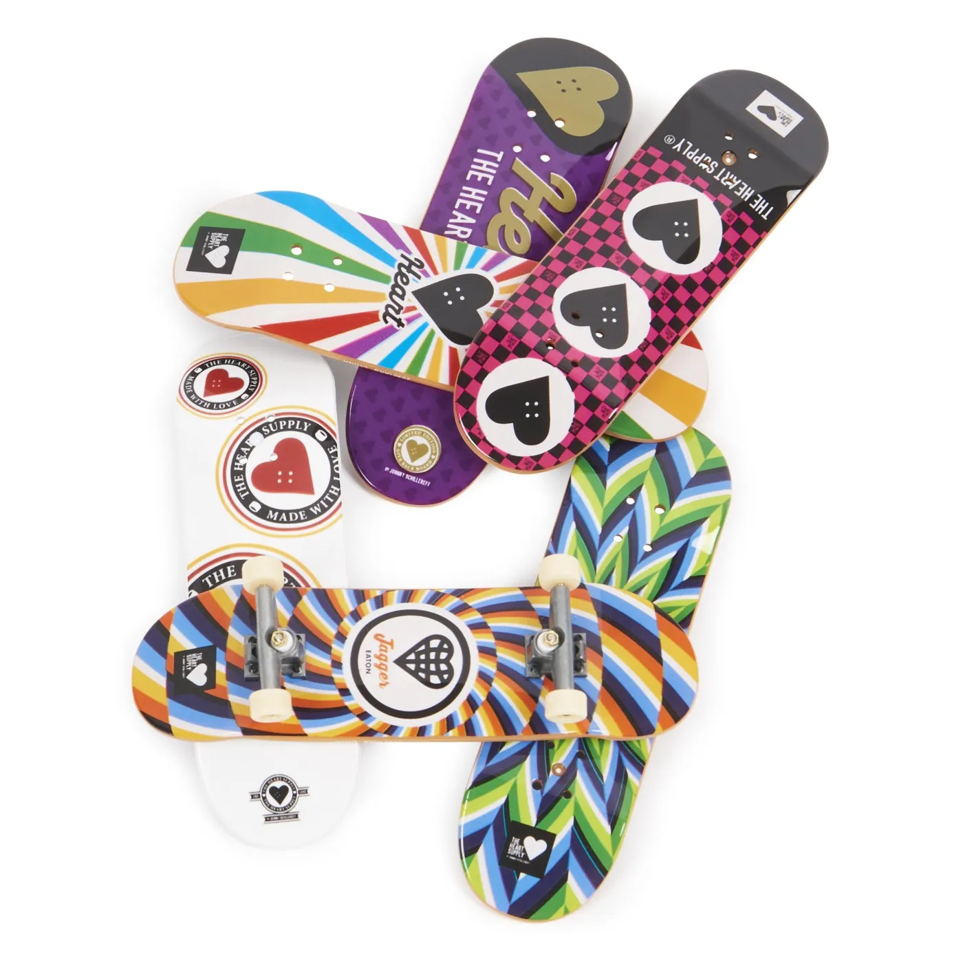 TECH DECK PACHET 6 PIESE CU ACCESORII FINGERBOARD HEART - imagine 4