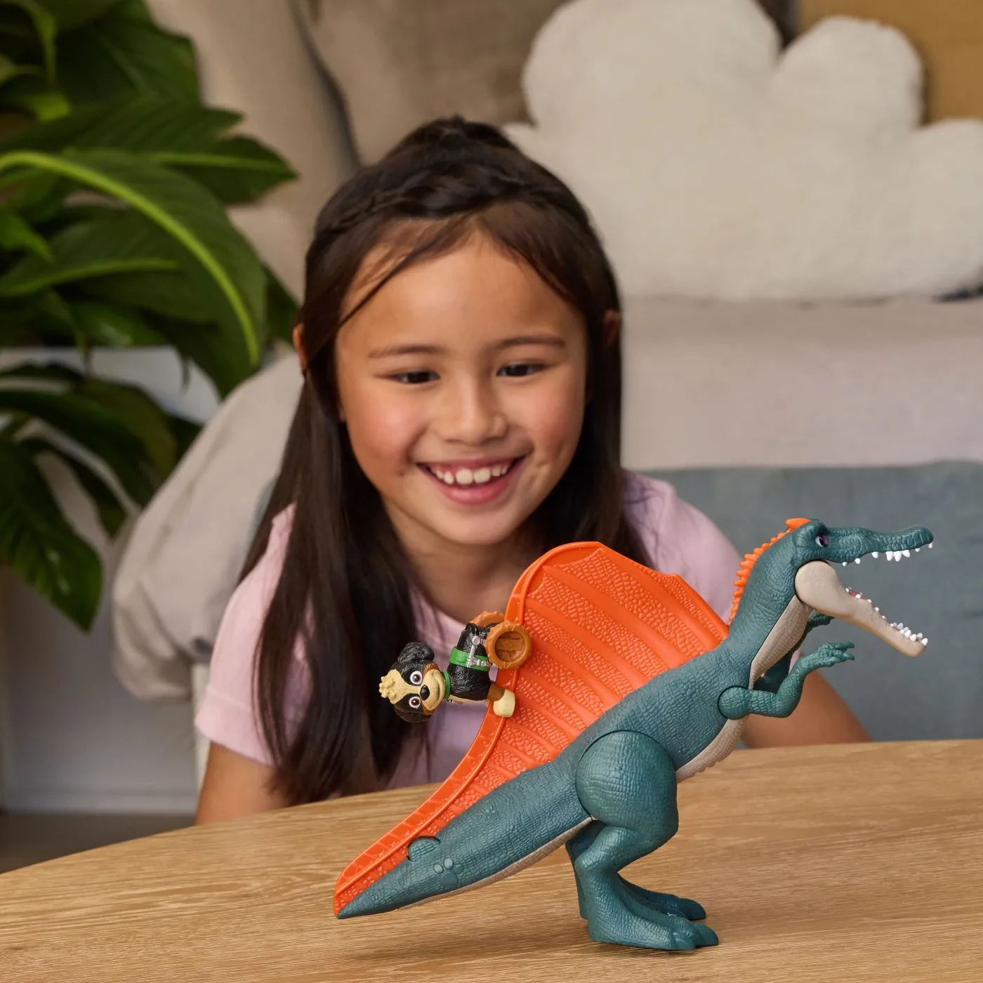 PATRULA CATELUSILOR FILMUL CU DINOZAURI SET DE JOACA DINO RISE AND ROLL CU FIGURINA - imagine 4