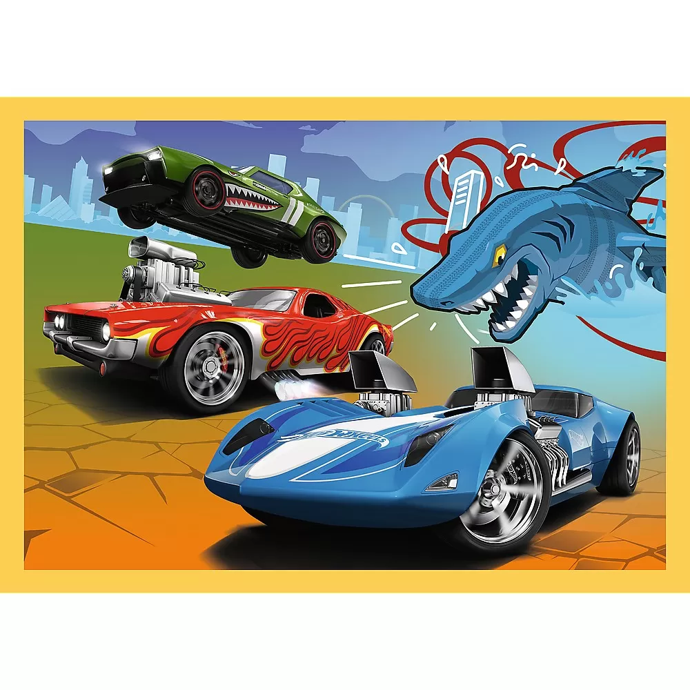PUZZLE TREFL 4IN1 HOT WHEELS VEHICULE - imagine 4