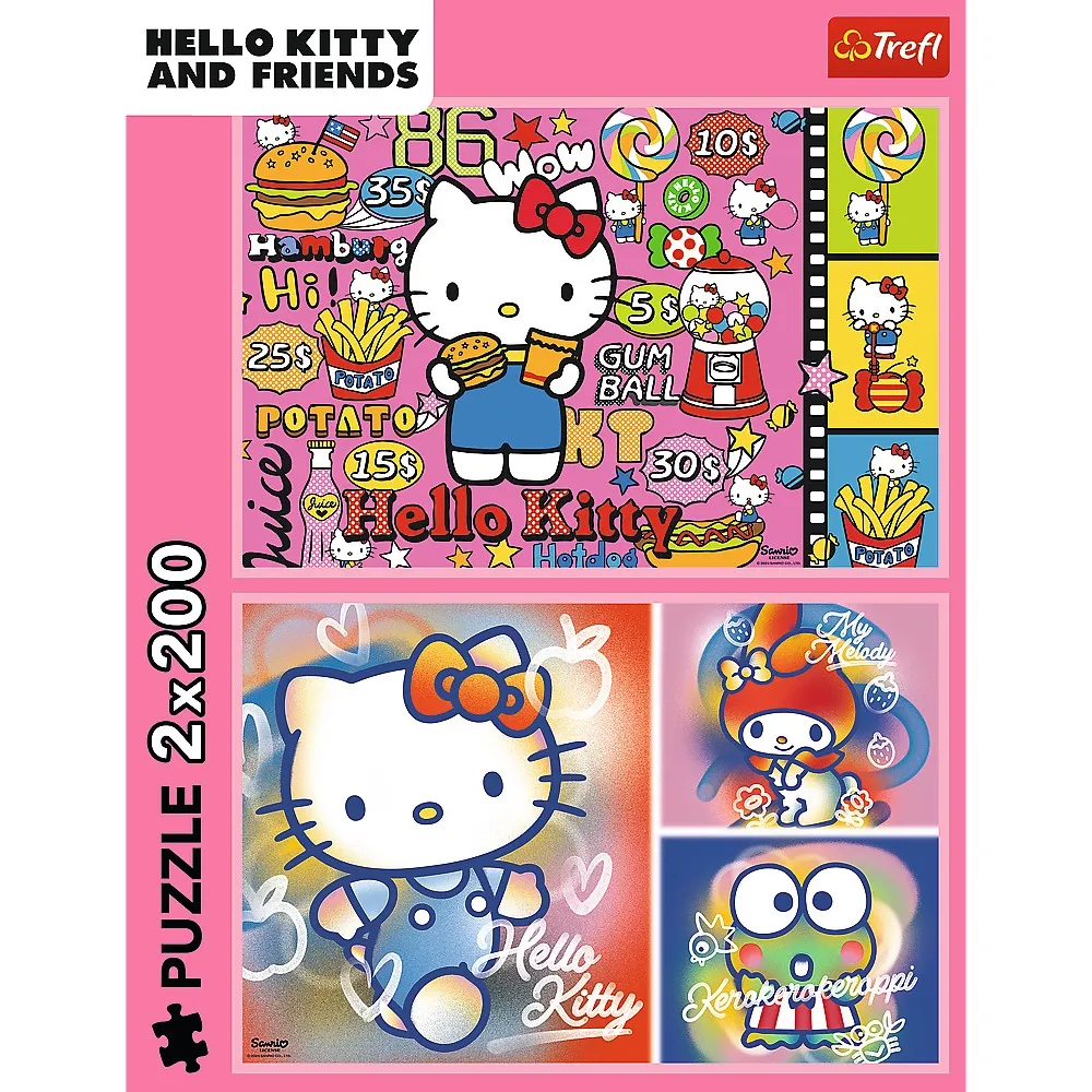 PUZZLE TREFL 2X200 HELLO KITTY SI PRIETENII - imagine 4