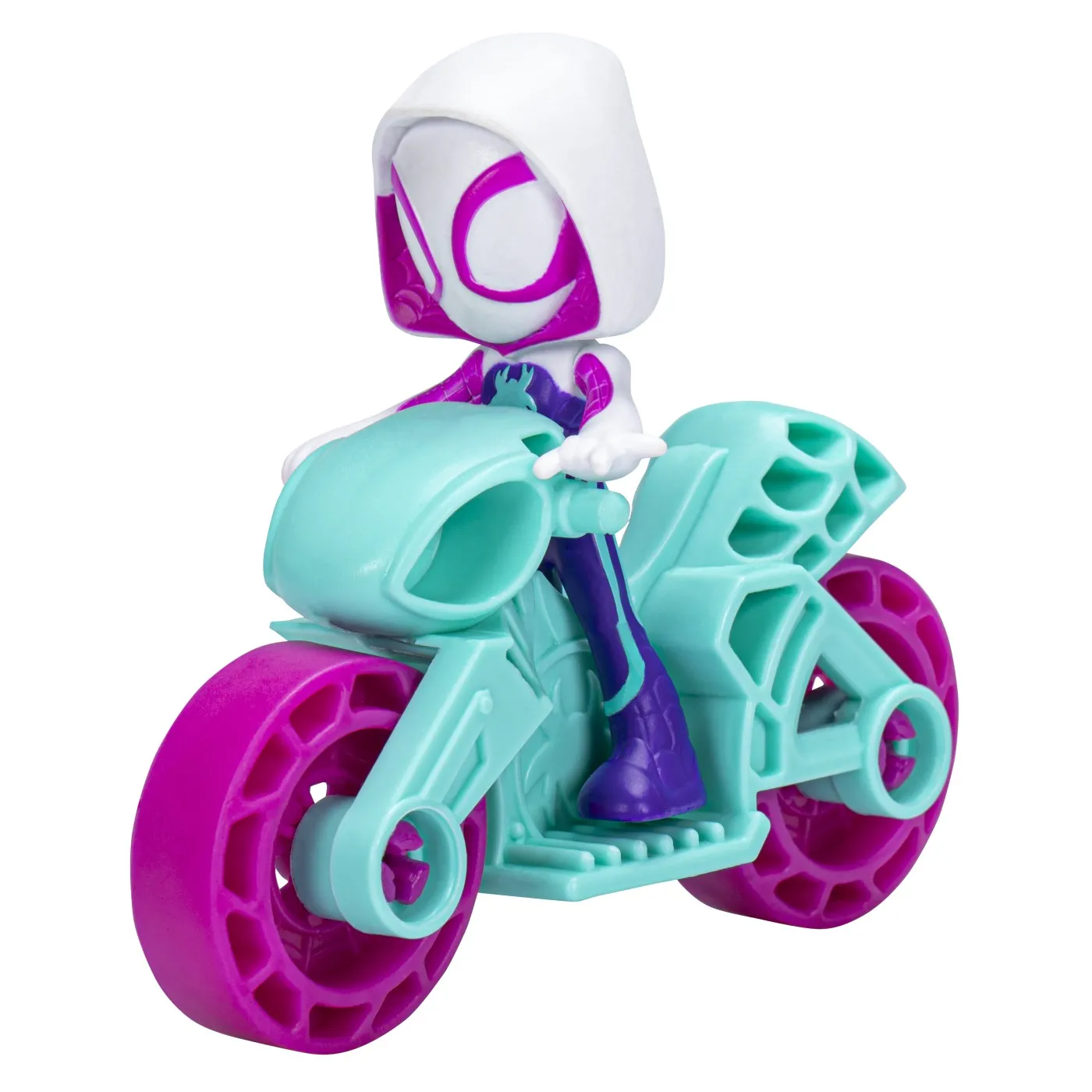 SPIDERMAN SET MOTOCICLETA SI FIGURINA GHOST SPIDER 6CM - imagine 4