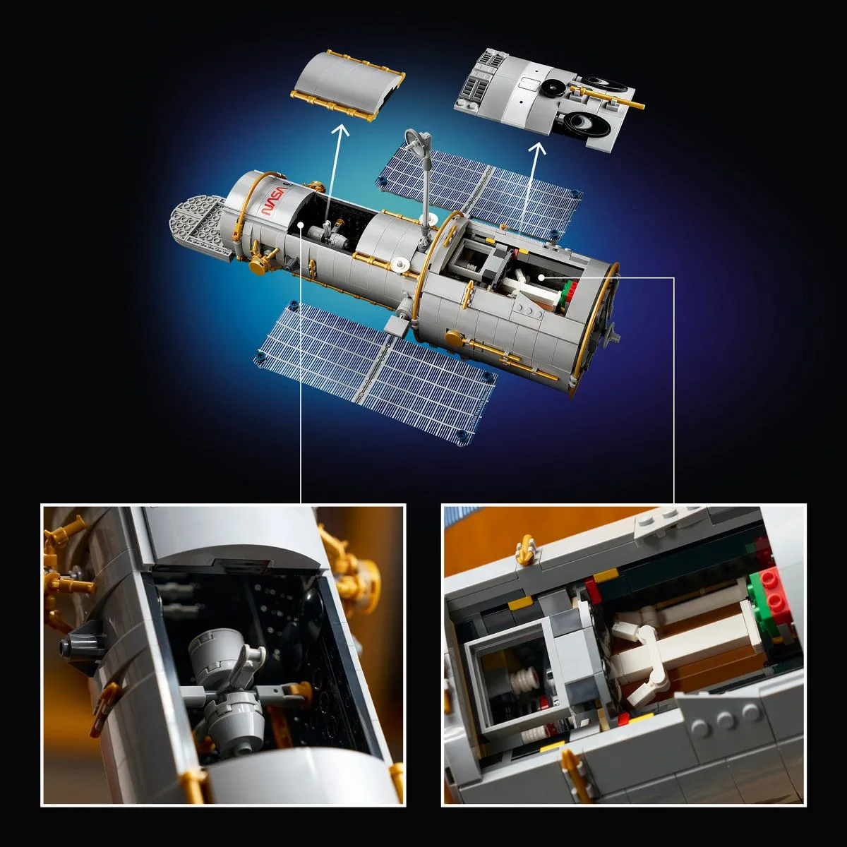 LEGO ICONS TELESCOPUL SPATIAL HUBBLE 11382 - imagine 4