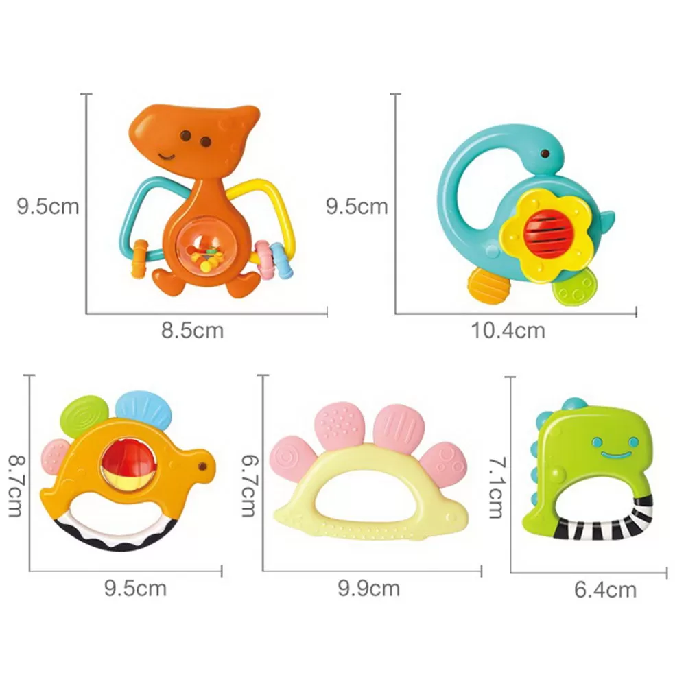 SET 5 ZORNAITORI DINOZAURI MULTICOLORI - imagine 4
