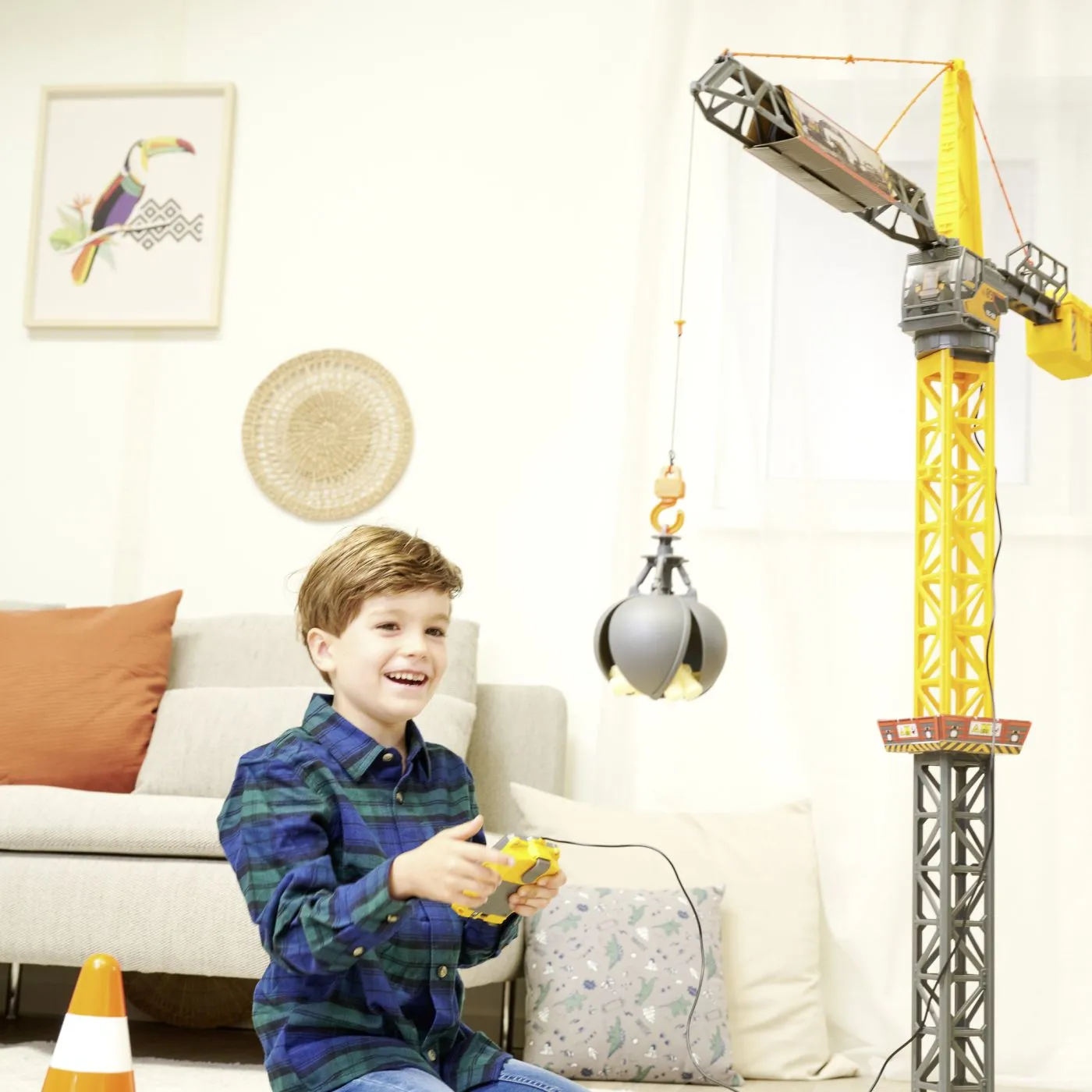 DICKIE MACARA MIGHTY CRANE 110CM ROTATIE 360 CU TELECOMANDA - imagine 4