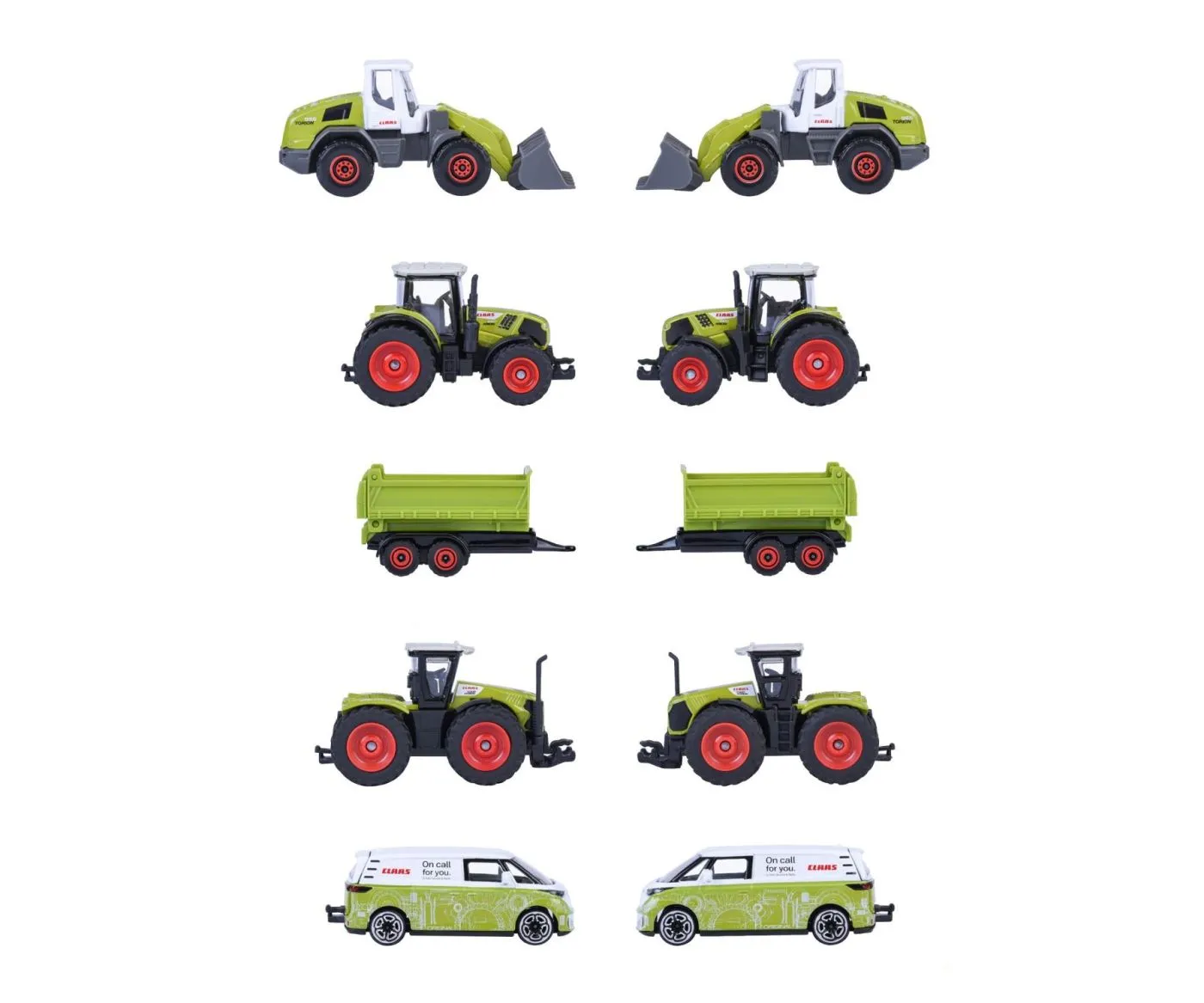 MAJORETTE CLASS SET 5 VEHICULE AGRICOLE METALICE FARM 7.5CM - imagine 4