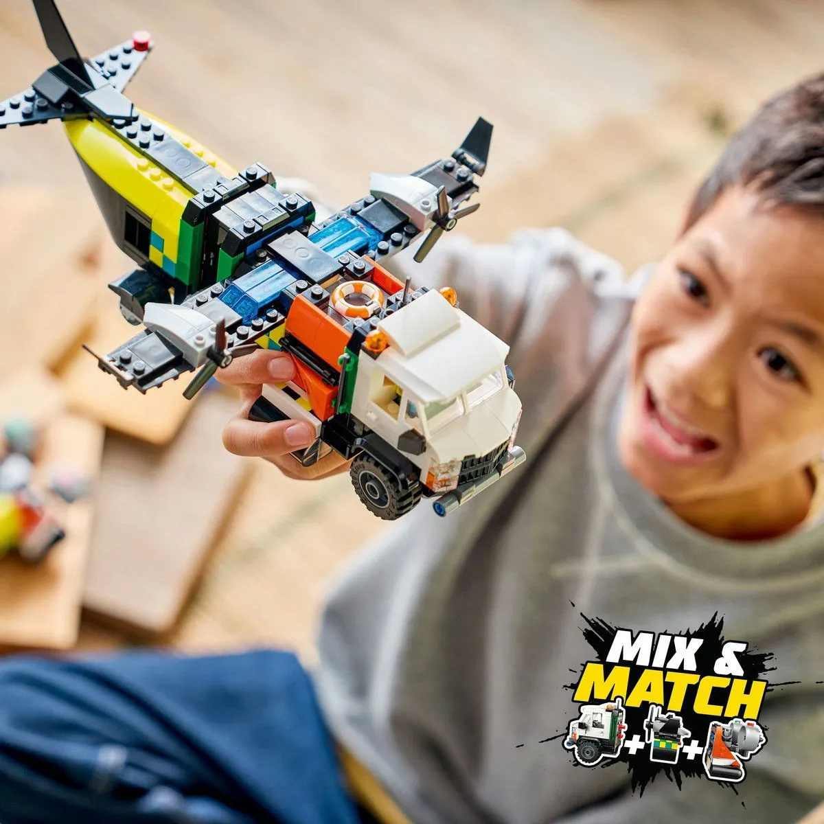 LEGO CITY AVION AUTOSPECIALA DE SERVICE SI AEROGLISOR IN VERSIUNI ADAPTATE 60505 - imagine 4