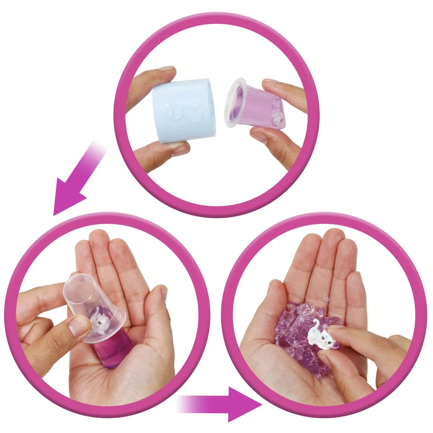 BARBIE SET PARTY UNBOXED REVEAL PAPUSA BARBIE VIOLET CU 10 ACCESORII SURPRIZA - imagine 4