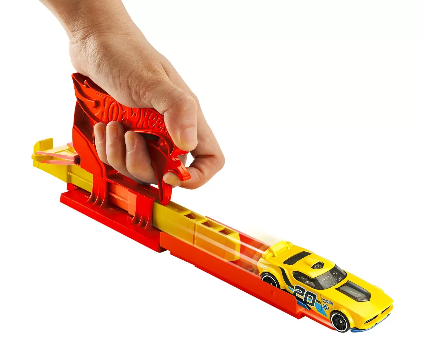 HOT WHEELS SET LANSATOR PORTABIL ROSU SI MASINUTA - imagine 5