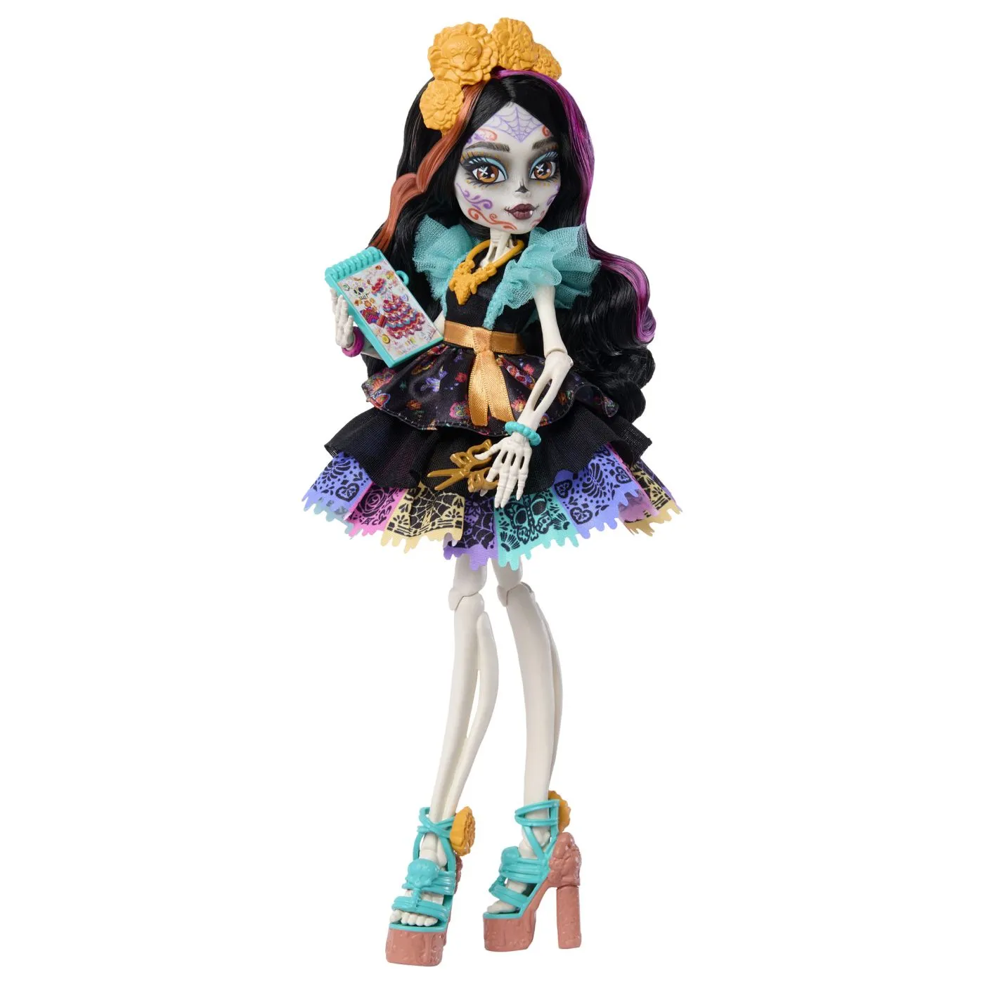 MONSTER HIGH PAPUSA SKELITA CALAVERAS CU ACCESORII - imagine 5