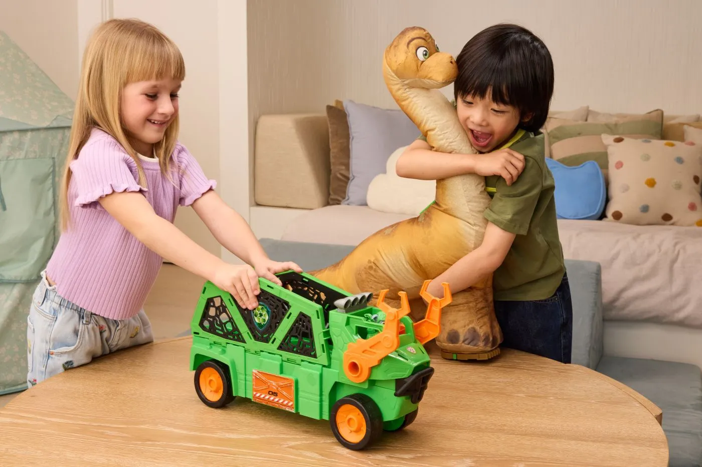 PATRULA CATELUSILOR FILMUL CU DINOZAURI VEHICUL MEGASAURUS DINO 76CM - imagine 5