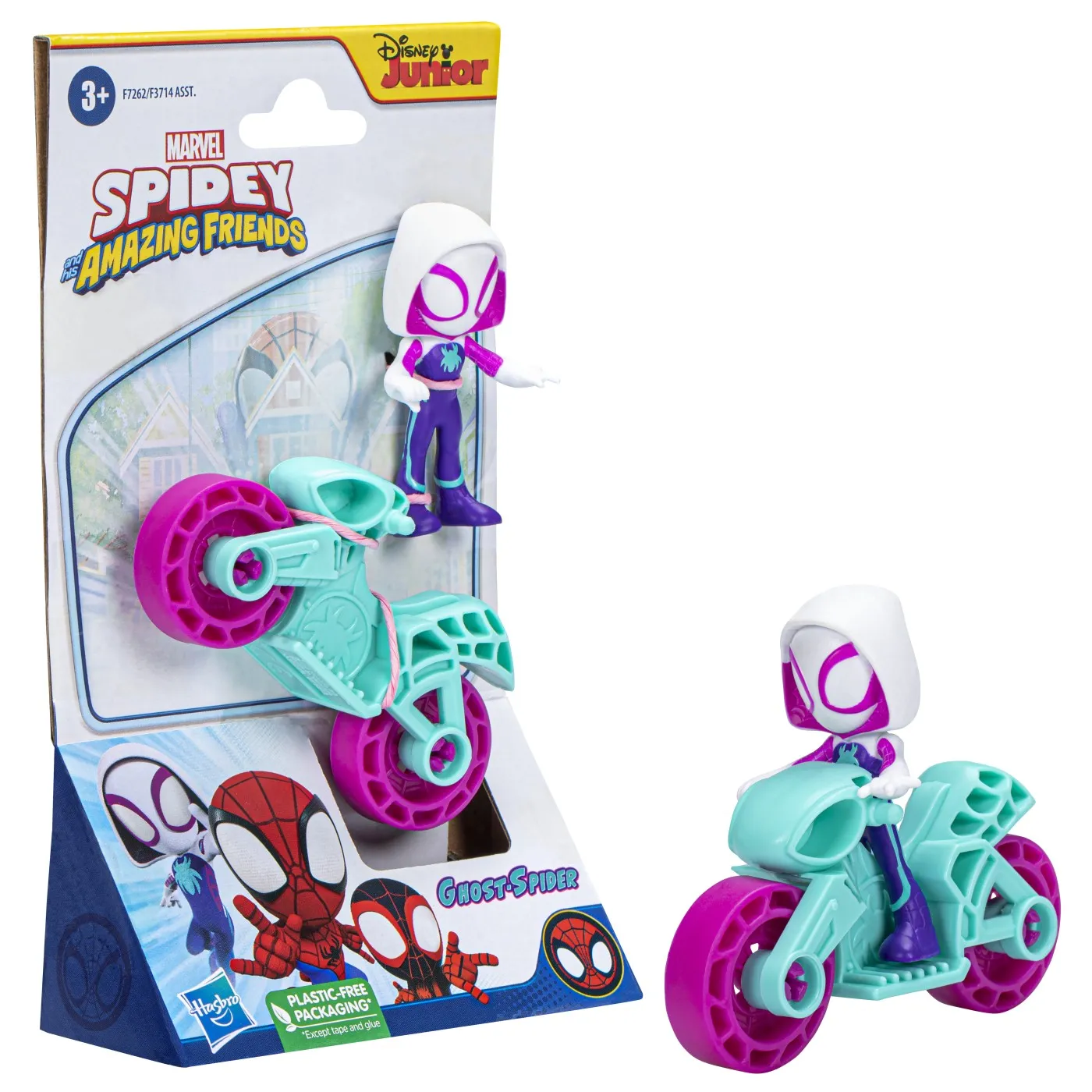 SPIDERMAN SET MOTOCICLETA SI FIGURINA GHOST SPIDER 6CM - imagine 5