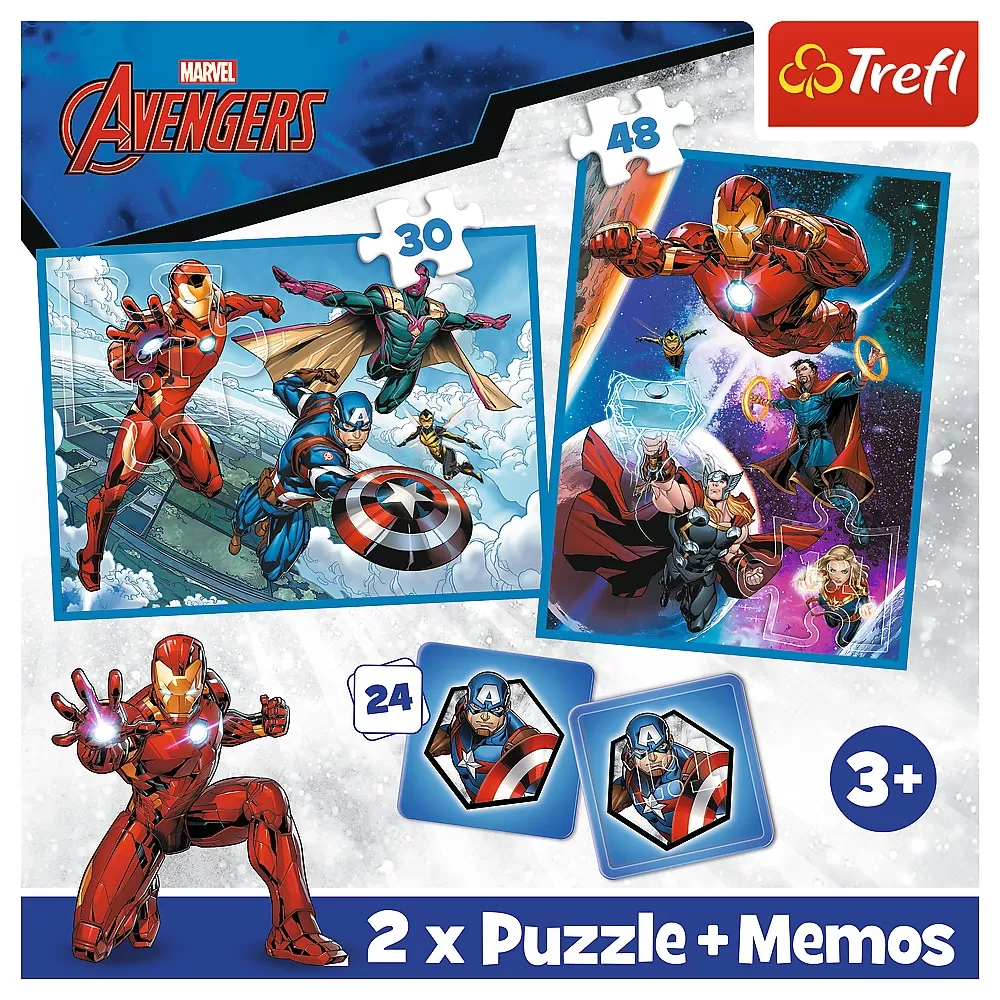 PUZZLE TREFL 2IN1 MEMO AVENGERS EROII IN ACTIUNE - imagine 5