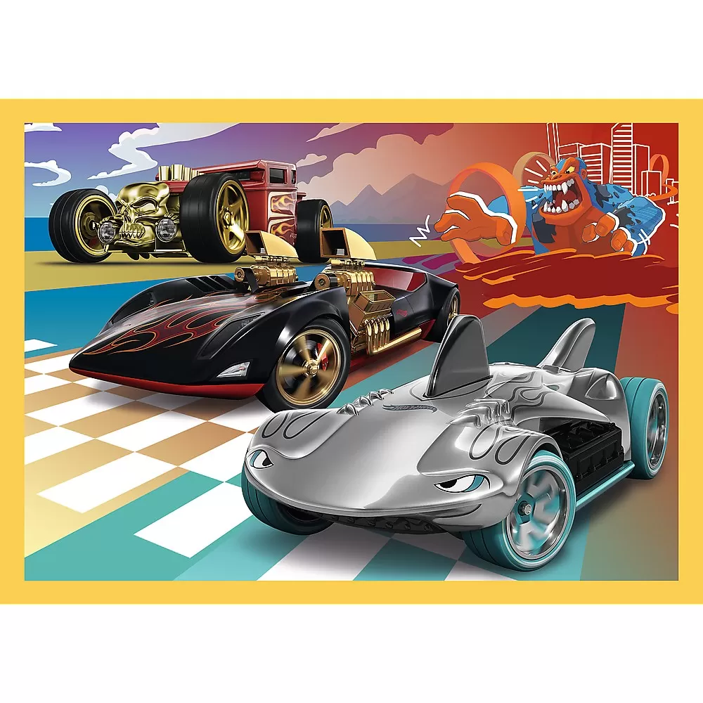 PUZZLE TREFL 4IN1 HOT WHEELS VEHICULE - imagine 5