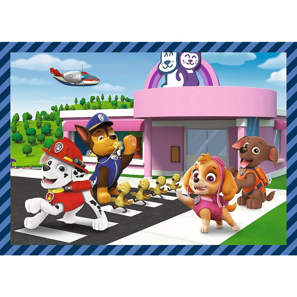 PUZZLE TREFL 4IN1 PATRULA CATELUSILOR ACTIVITATILE ZILNICE ALE ECHIPEI - imagine 5