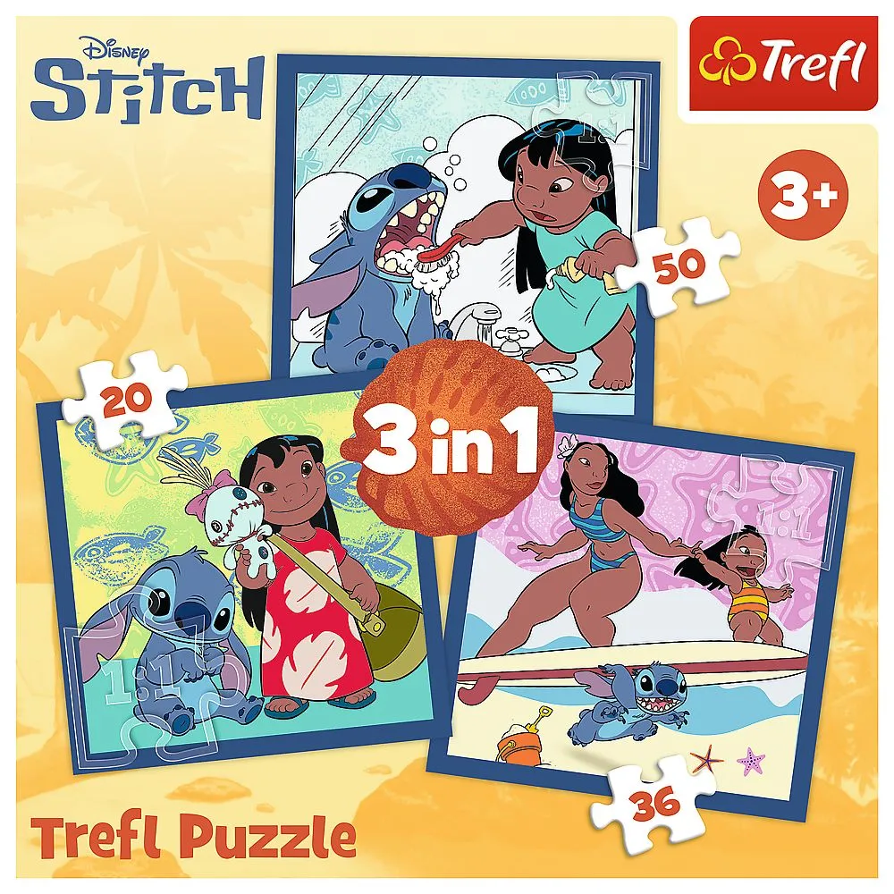 PUZZLE TREFL 3IN1 DISNEY STITCH ORA STITCH - imagine 5