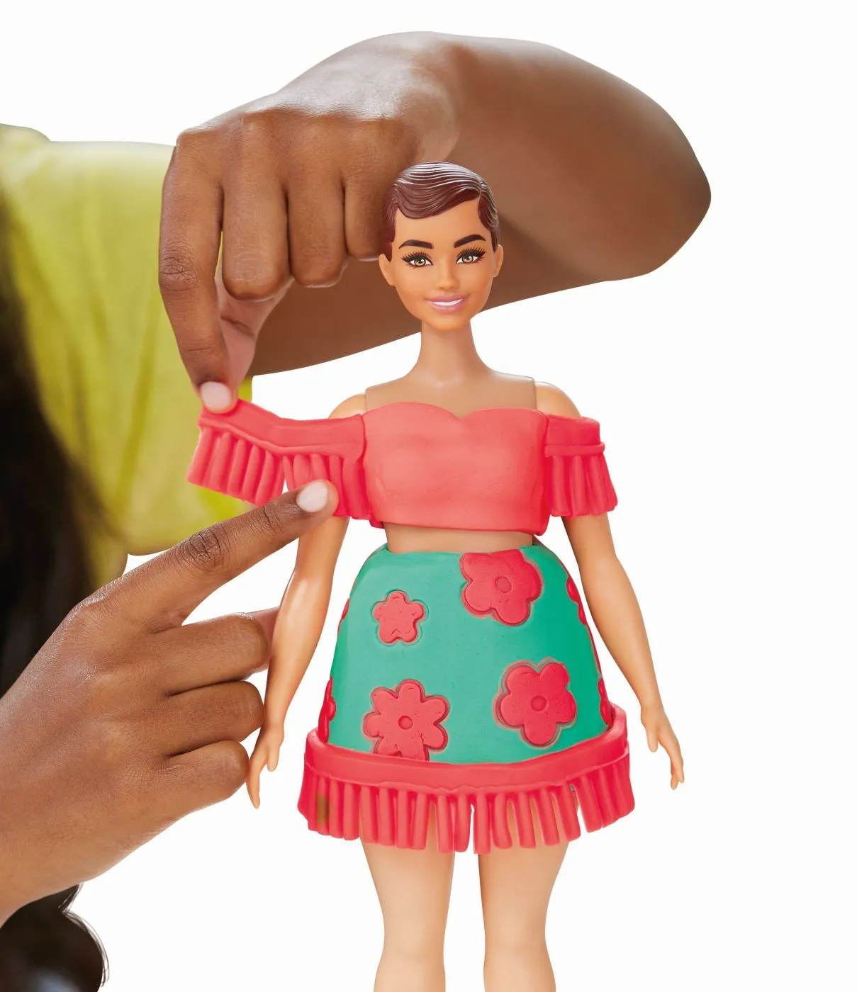 PLAY DOH BARBIE SET CREATII VESTIMENTARE CU FLORI SI FRANJURI COWBOY - imagine 5