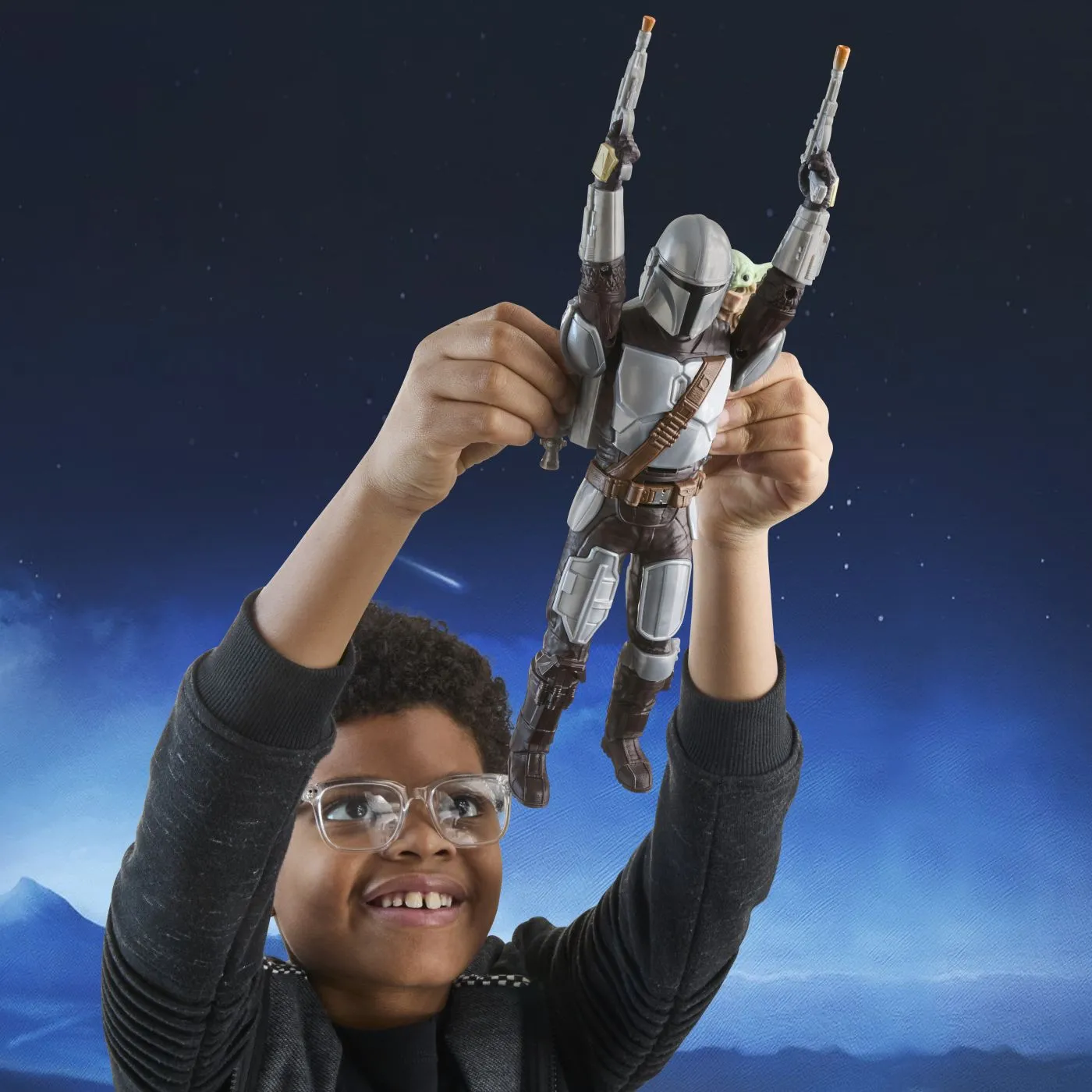 STAR WARS MANDALORIAN SI GROGU SET VANATORUL DE RECOMPENSE FIGURINA CU SUNETE - imagine 5