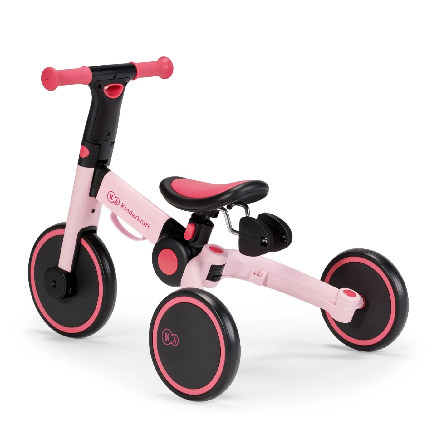 BICICLETA DE ECHILIBRU / TRICICLETA KINDERKRAFT 4TRIKE, CANDY PINK - imagine 5