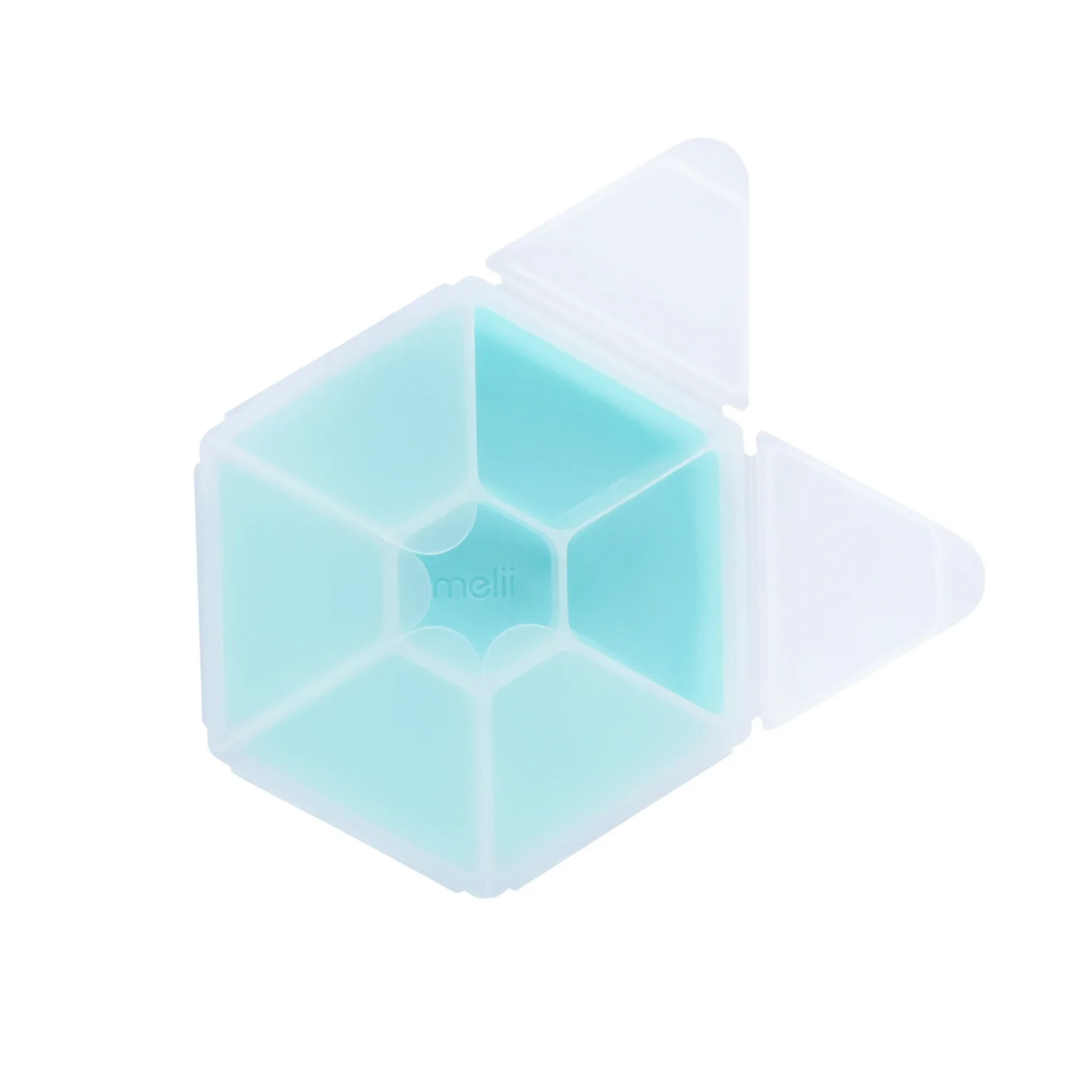 CUTIE SNACK HEXAGON SNACKLE 6 COMPARTMENTE, MELII, BLUE - imagine 5