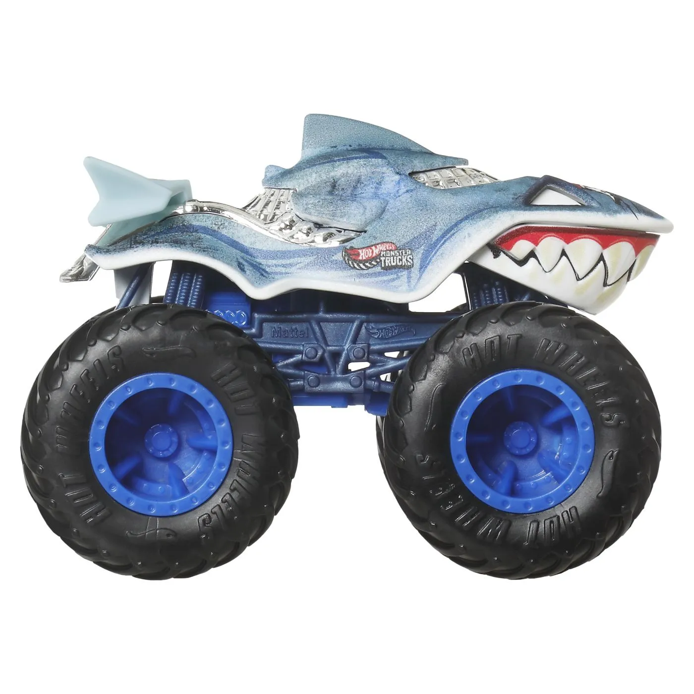 HOT WHEELS MONSTER TRUCK SHARKS VS DINOS MASINUTA GREAT BITE ECHIPA SHARK SCARA 1 LA 64 - imagine 6