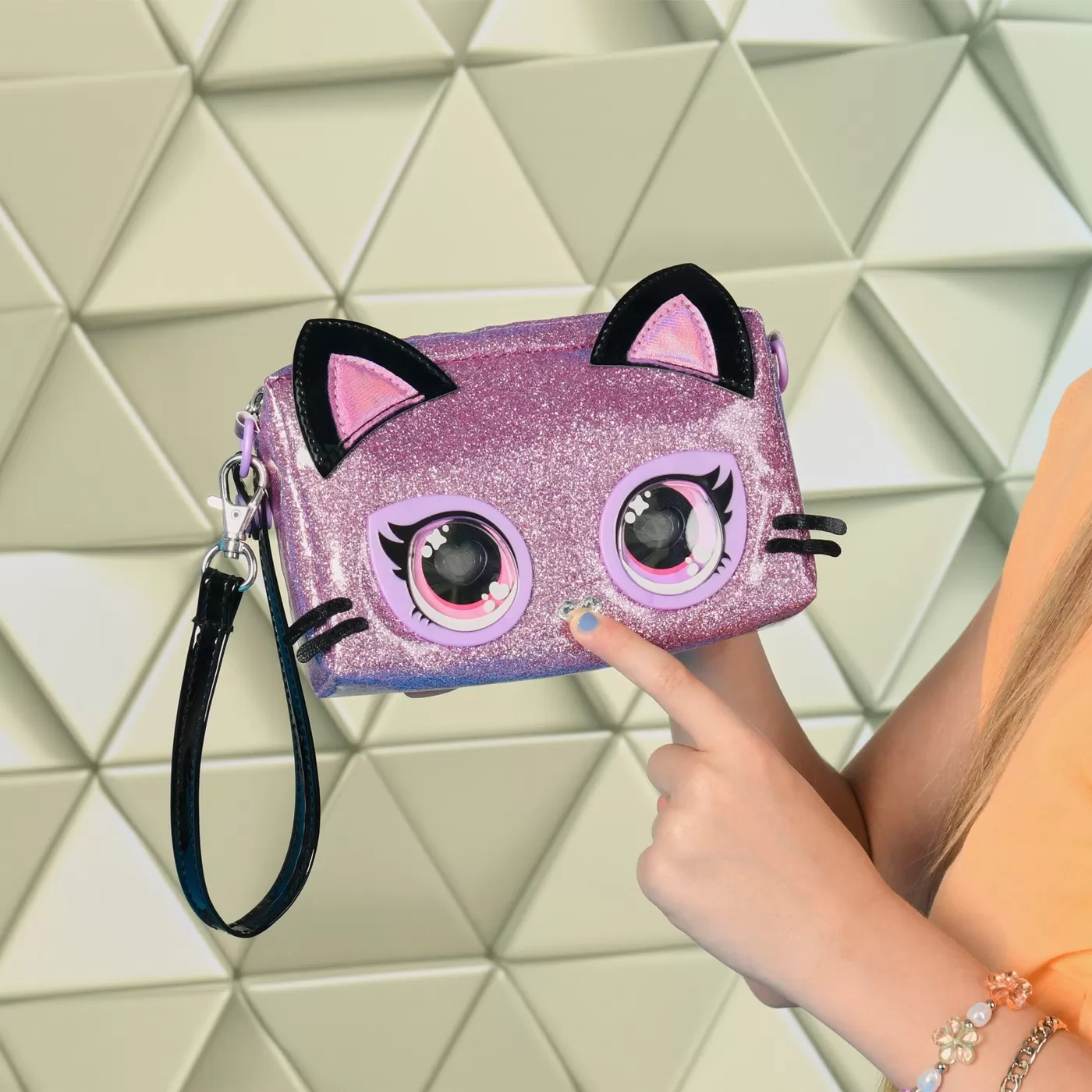 PURSE PETS RAINBOW LIGHTS GENTUTA INTERACTIVA PURDY PURRFECT - imagine 6