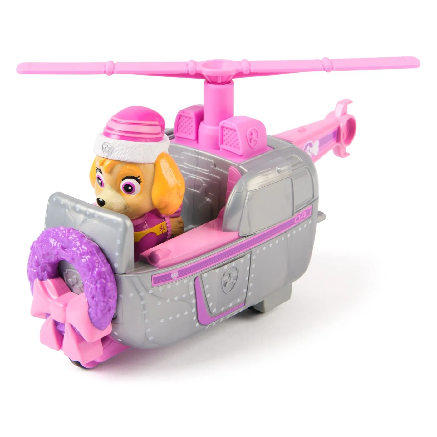 PATRULA CATELUSILOR VEHICUL SI FIGURINA SKYE CU ACCESORII DE CRACIUN - imagine 6