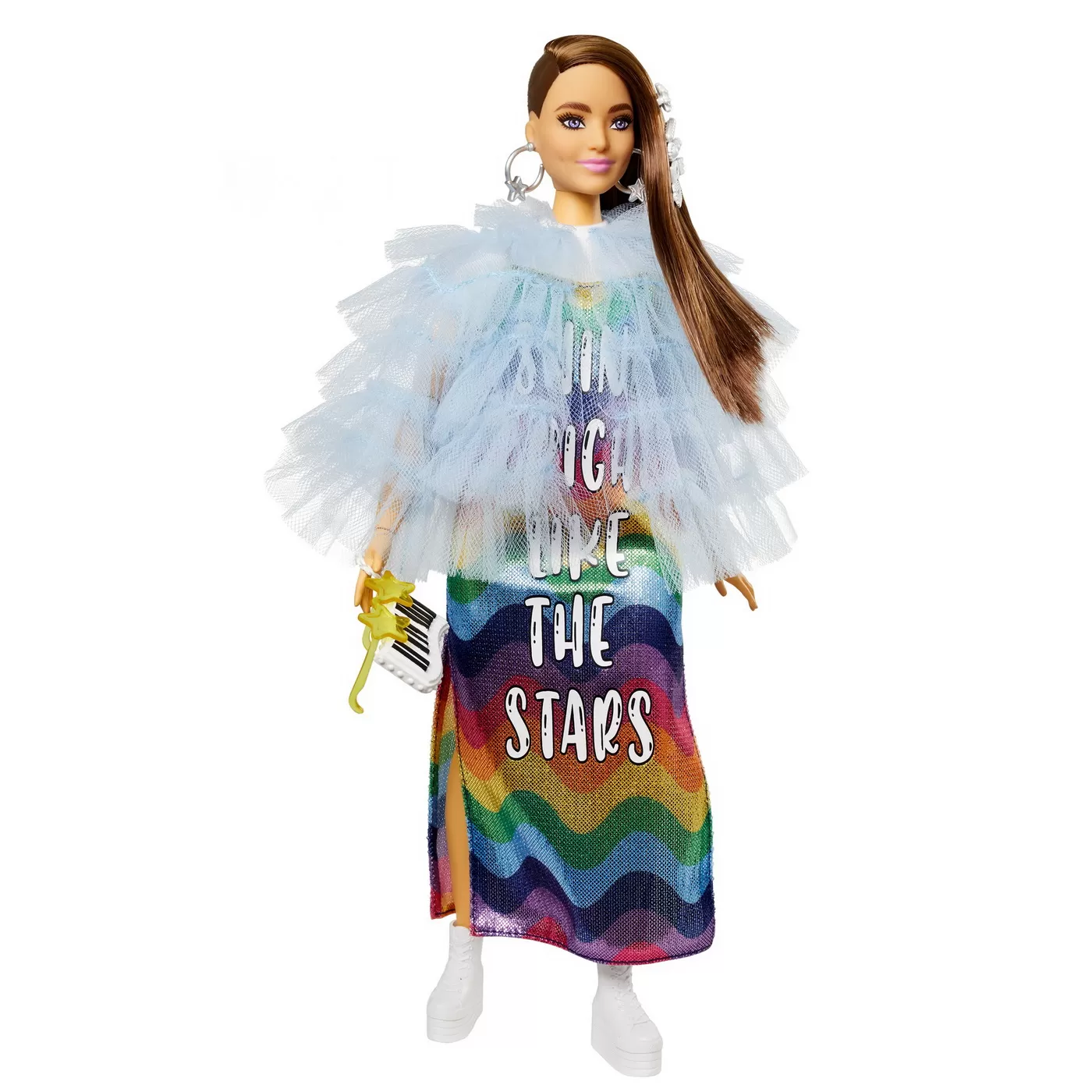 PAPUSA BARBIE EXTRA STYLE ROCHIE CURCUBEU - imagine 6