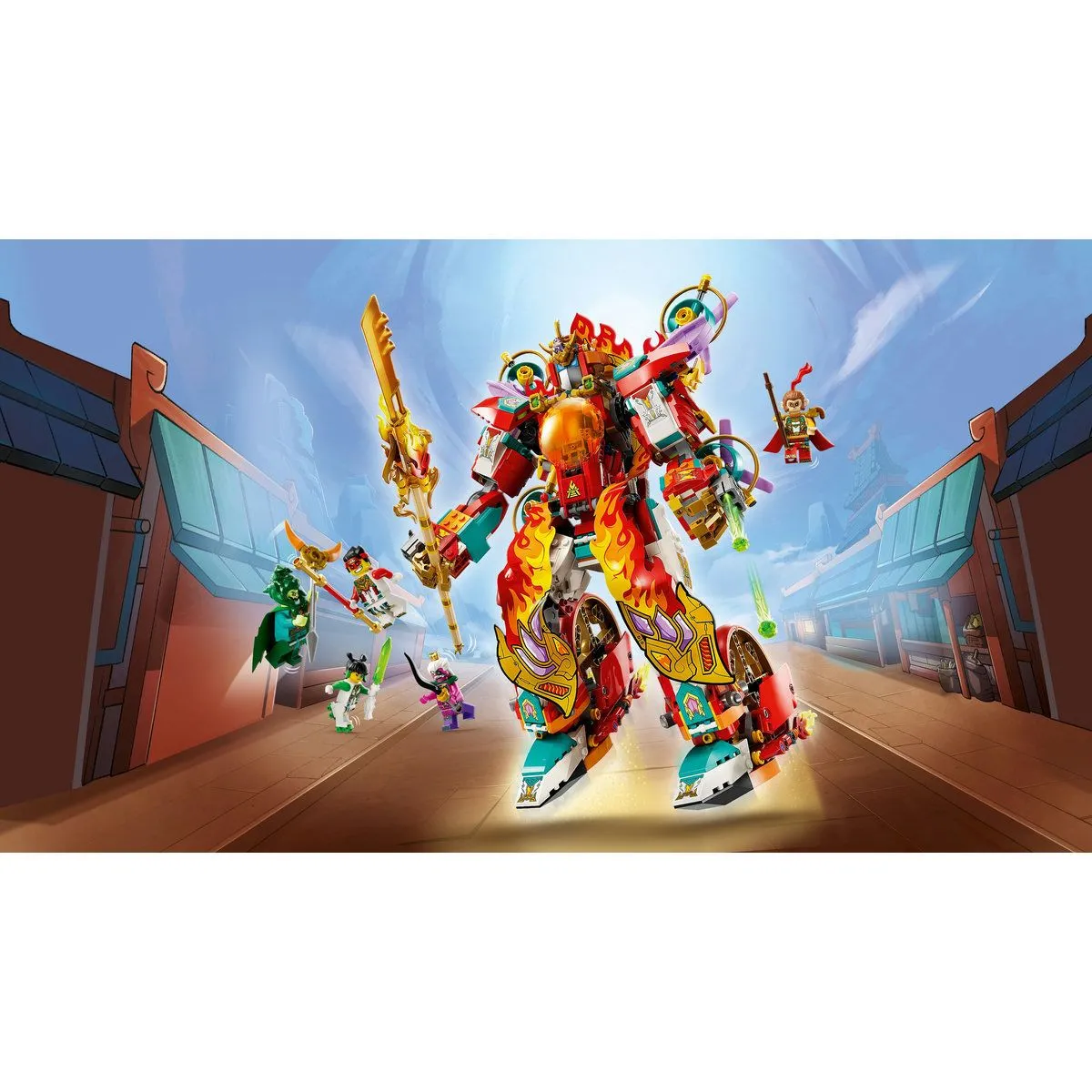 LEGO MONKIE KID ROBOTUL CU INEL DE FOC AL LUI NEZHA 80057 - imagine 6