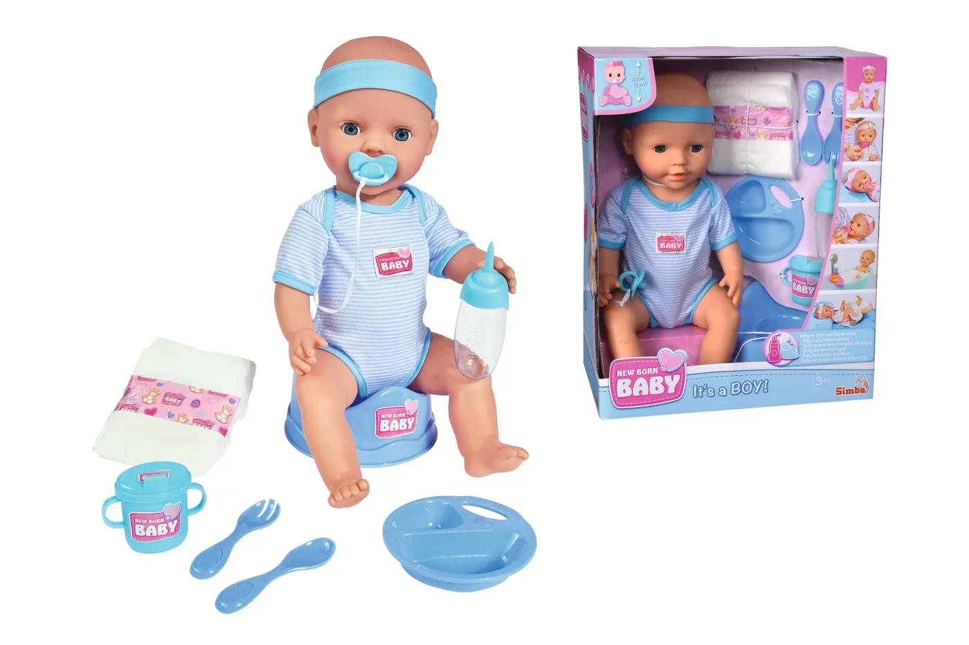 NEW BORN BABY BEBELUS 43CM - imagine 7