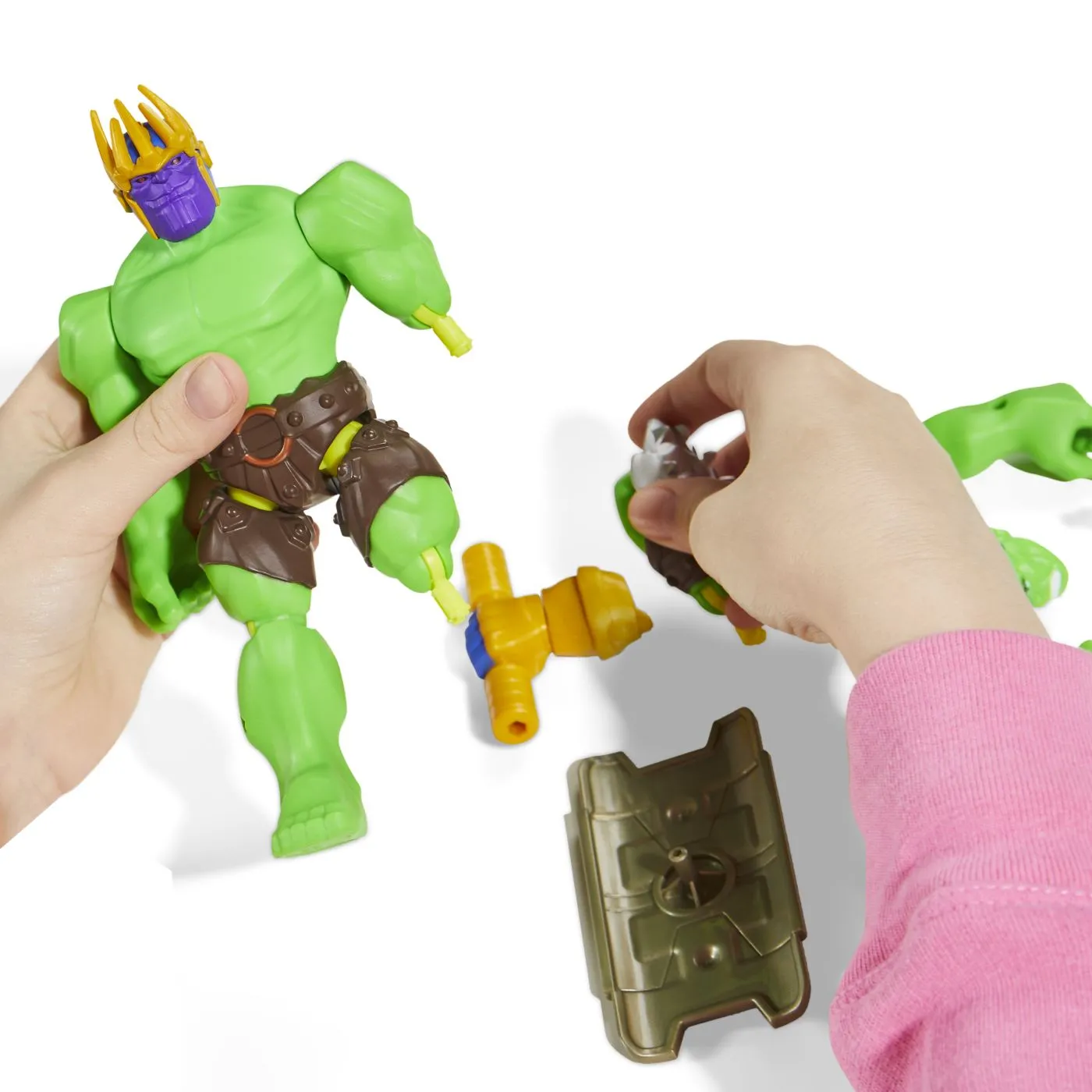 MARVEL AVENGERS MIX MASHERS SET FIGURINA HULK 12CM SI ACCESORII - imagine 7
