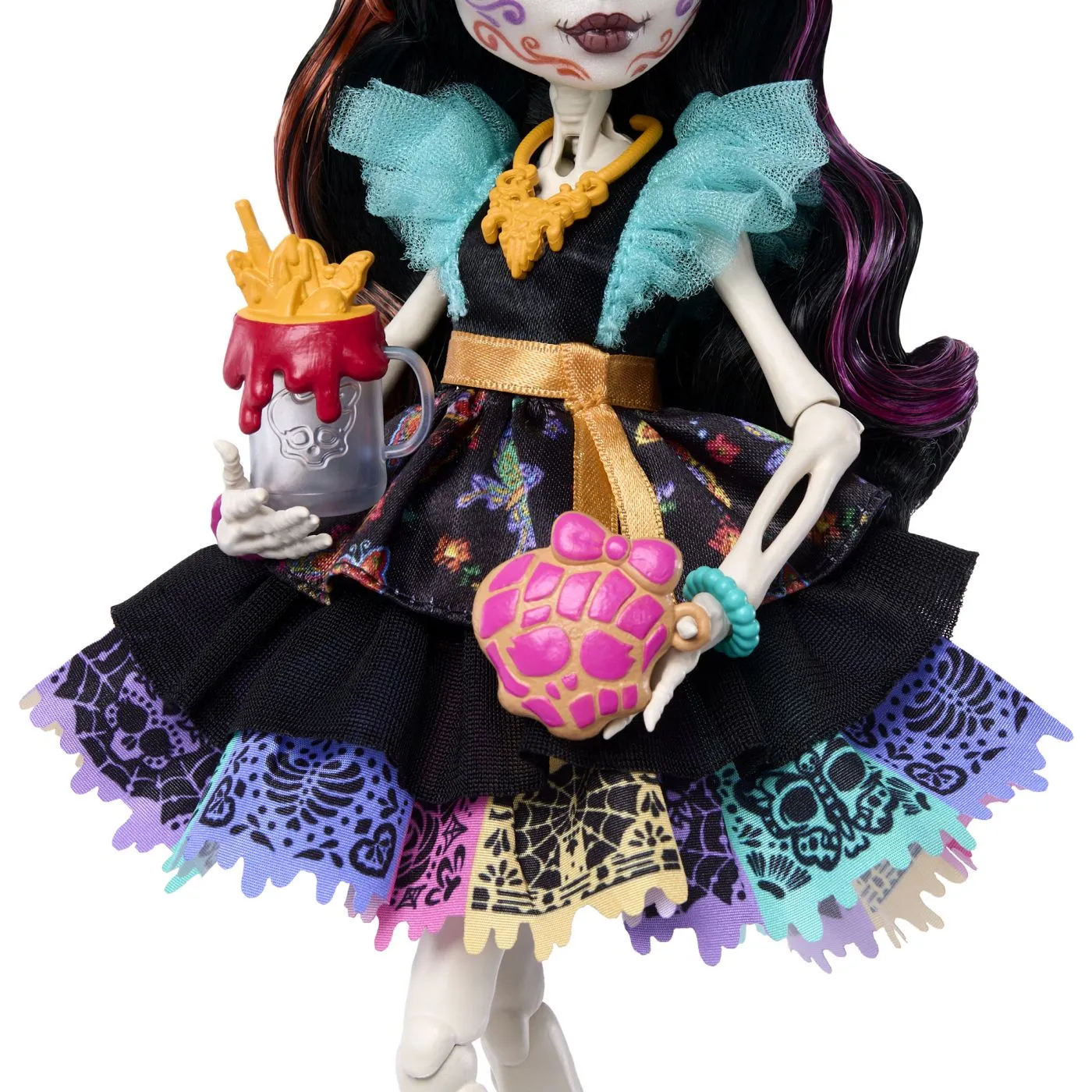 MONSTER HIGH PAPUSA SKELITA CALAVERAS CU ACCESORII - imagine 7