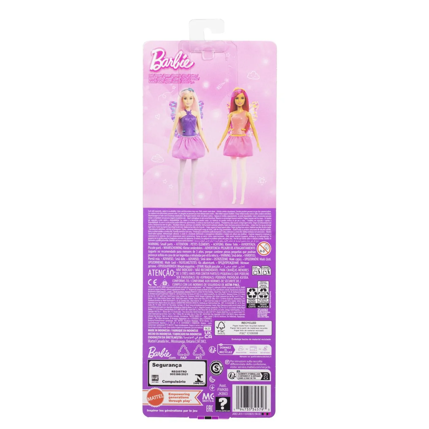 BARBIE PAPUSA BARBIE ZANA CU PAR SI TINUTA ROZ - imagine 7