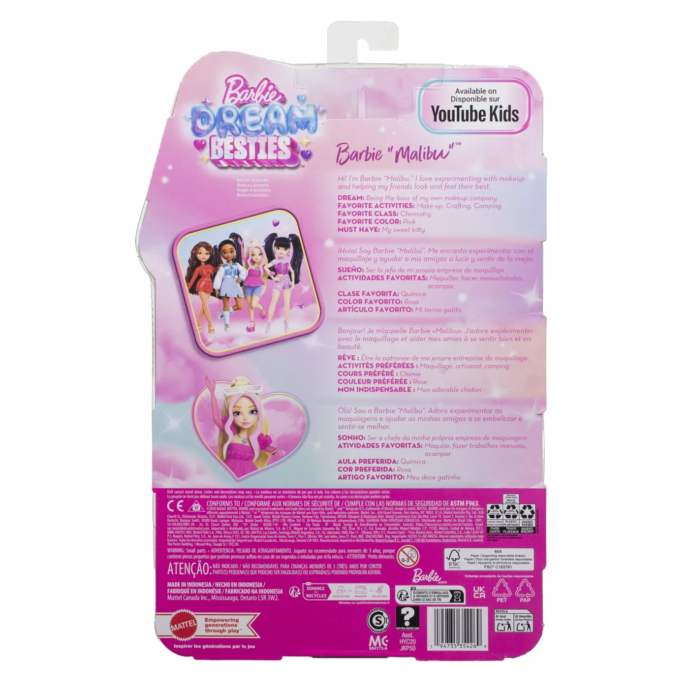 BARBIE DREAM BESTIES PAPUSA BARBIE MALIBU CU ACCESORII - imagine 7