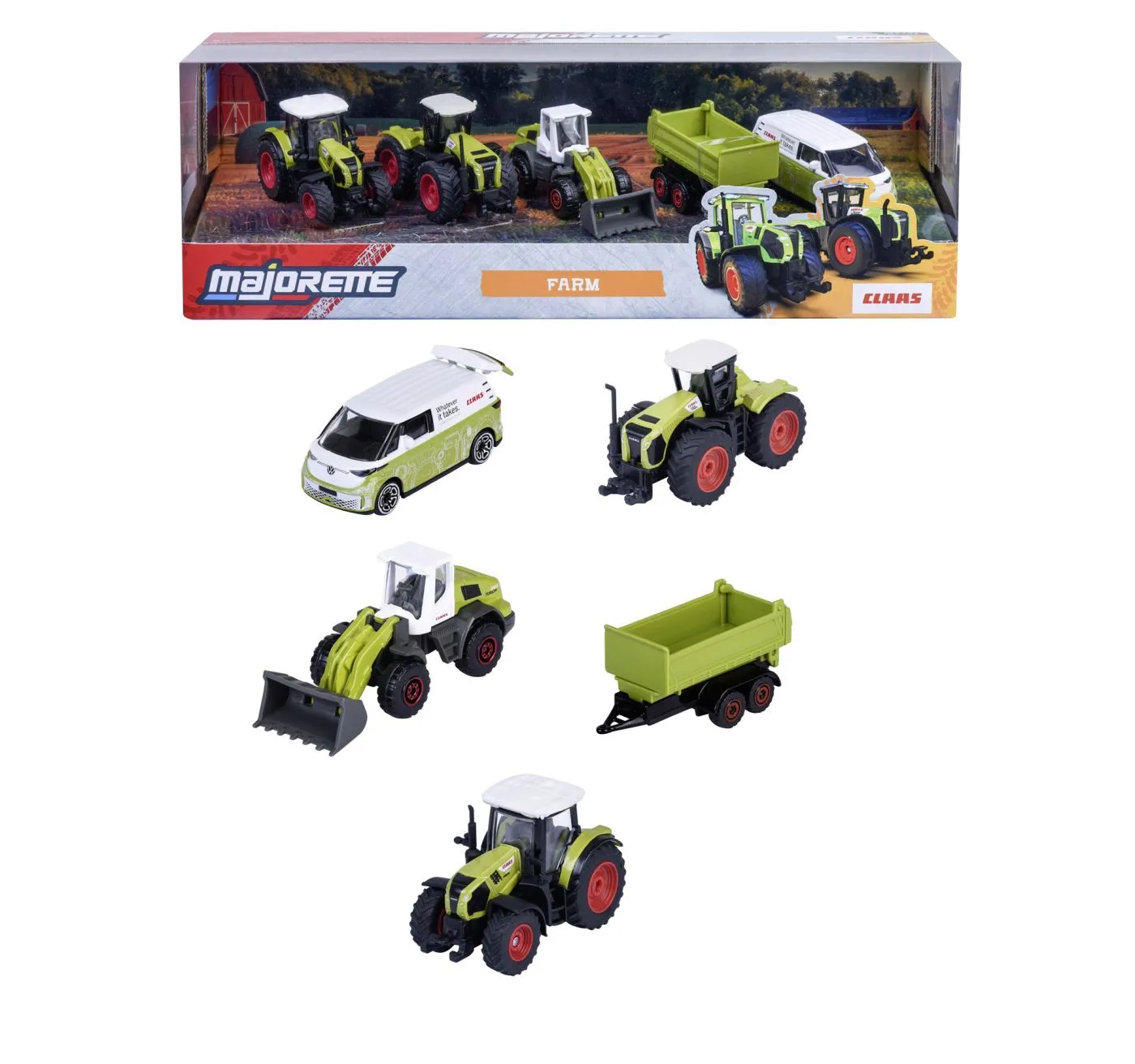 MAJORETTE CLASS SET 5 VEHICULE AGRICOLE METALICE FARM 7.5CM - imagine 7