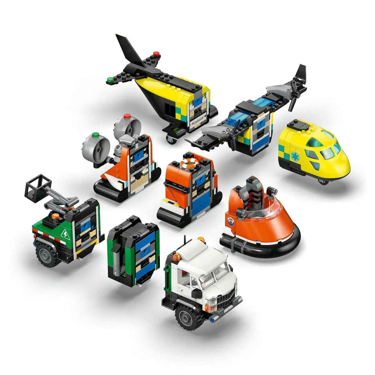 LEGO CITY AVION AUTOSPECIALA DE SERVICE SI AEROGLISOR IN VERSIUNI ADAPTATE 60505 - imagine 7