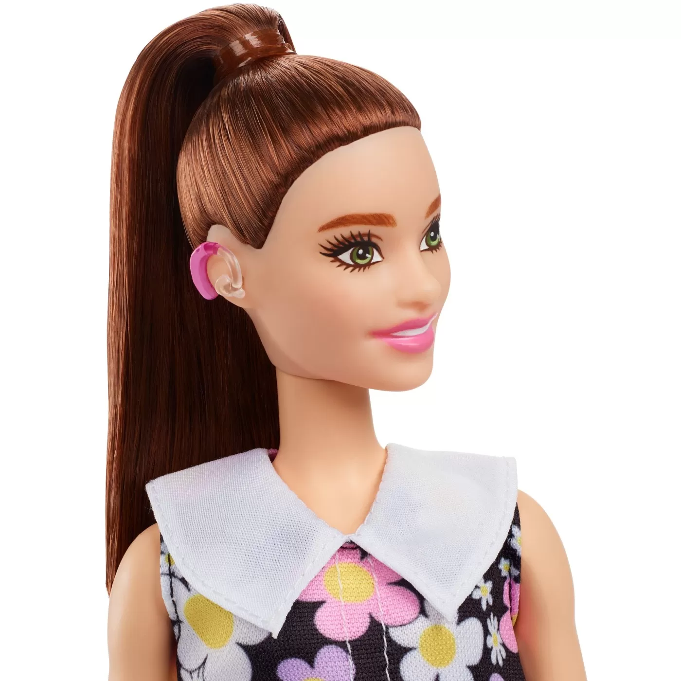 PAPUSA BARBIE FASHIONISTA SATENA CU ROCHIE CU IMPRIMEU FLORAL - imagine 8