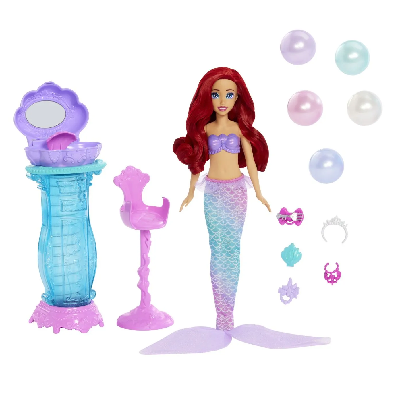 DISNEY PRINCESS PAPUSA ARIEL SI MASUTA DE MACHIAJ CU SURPRIZE - imagine 8