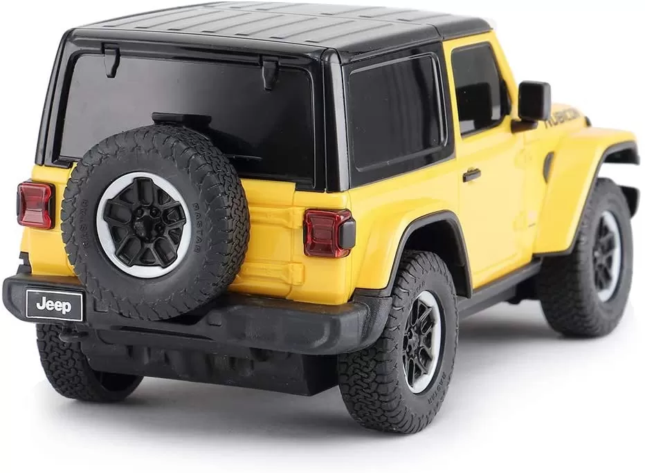 MASINA CU TELECOMANDA JEEP WRANGLER RUBICON GALBEN CU SCARA 1 LA 24 - imagine 8