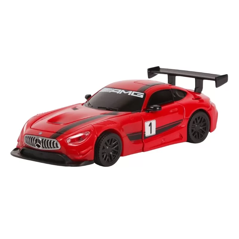 MASINUTA METALICA CONVERTIBILA MERCEDES BENZ GT3 ROSIE CU SCARA 1 LA 32 - imagine 8