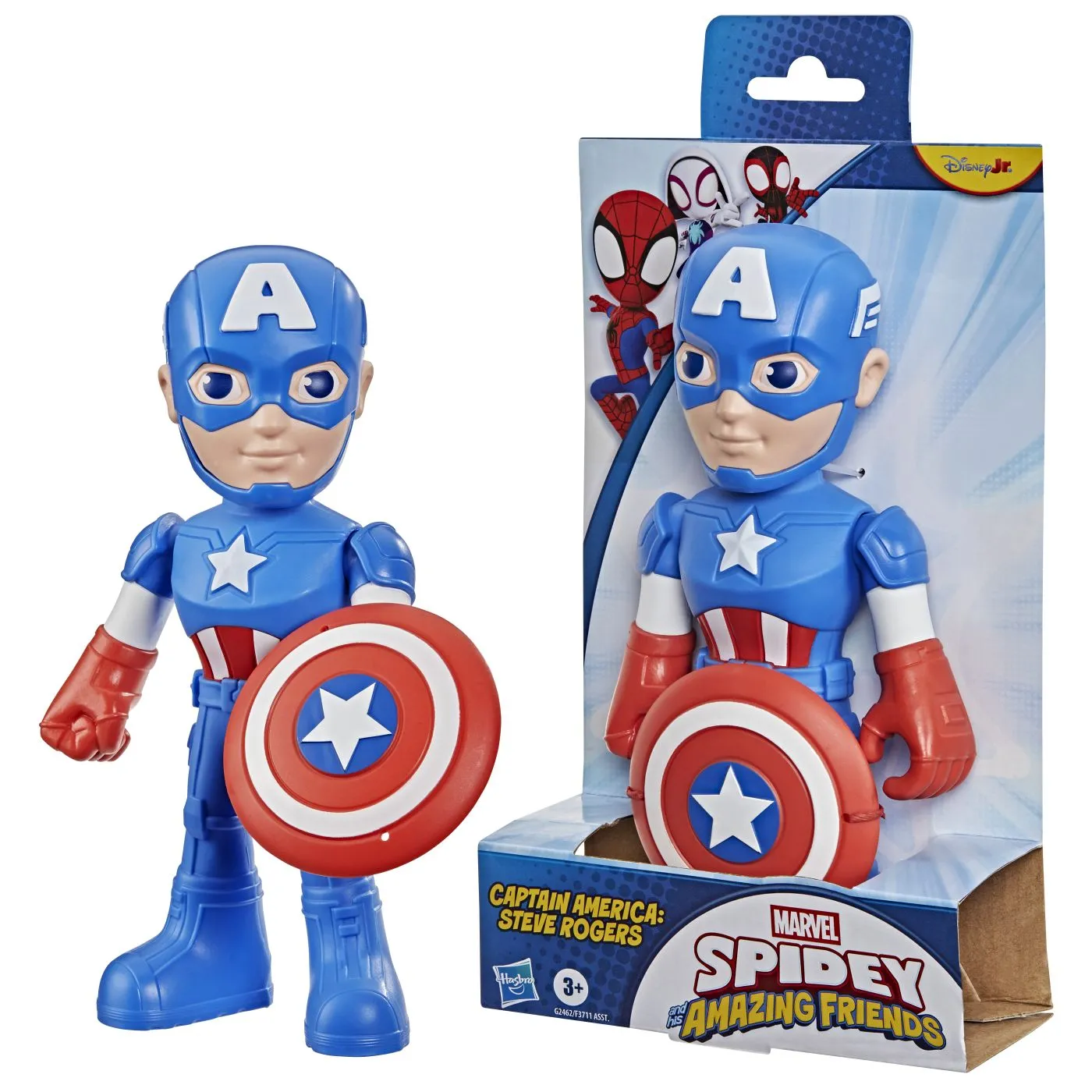 SPIDEY PRIETENII EXTRAORDINARI FIGURINA CAPTAIN AMERICA SUPRADIMENSIONATA 22.8CM - imagine 8