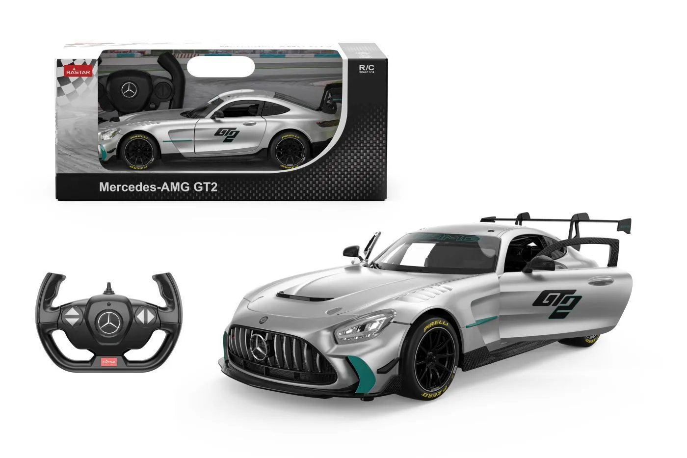 MASINA CU TELECOMANDA MERCEDES AMG GT2 SCARA 1 LA 14 - imagine 8
