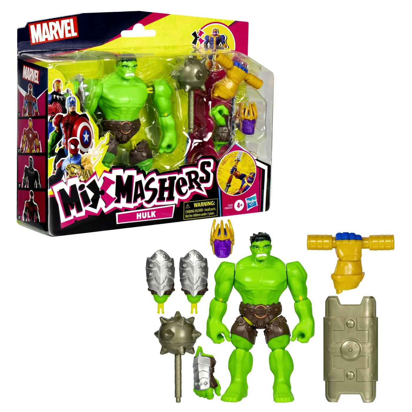 MARVEL AVENGERS MIX MASHERS SET FIGURINA HULK 12CM SI ACCESORII - imagine 9
