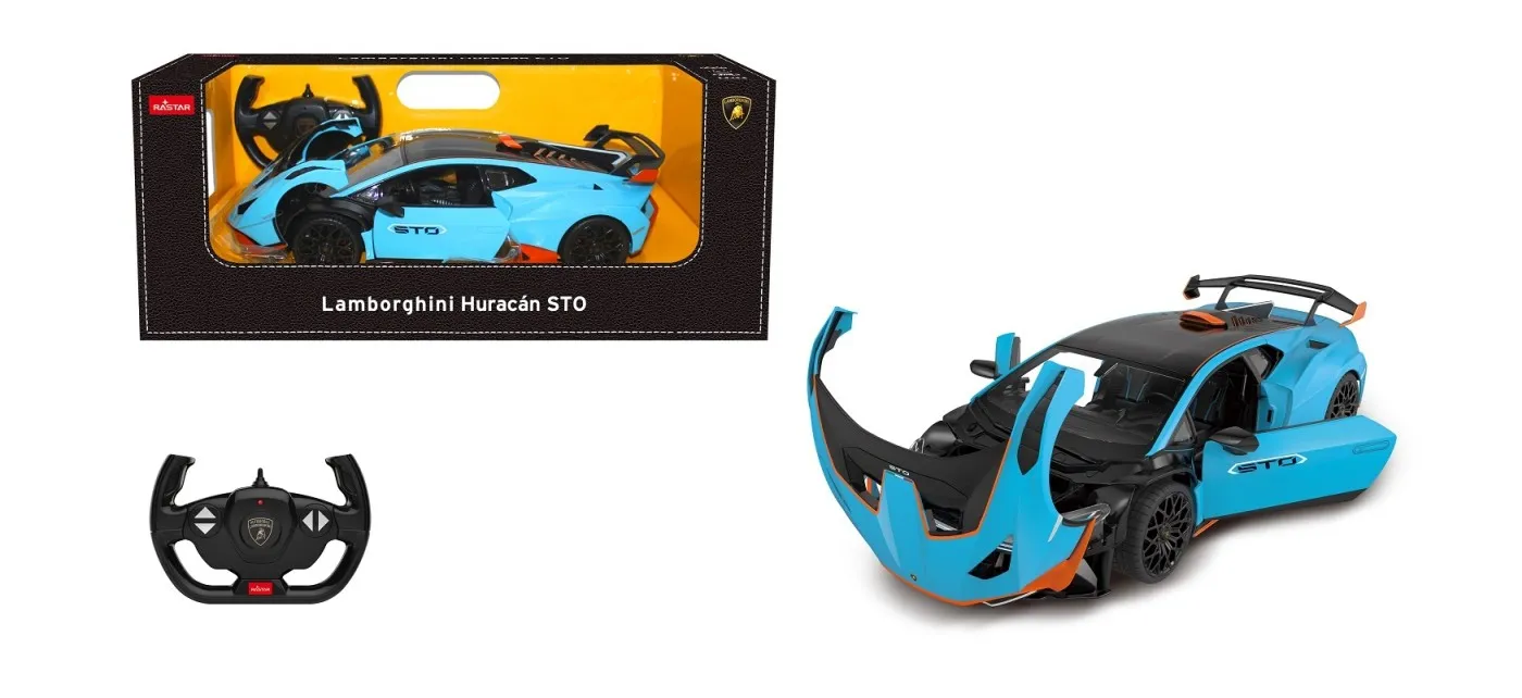 MASINA CU TELECOMANDA LAMBORGHINI HURACAN STO ALBASTRU SCARA 1 LA 14 - imagine 9