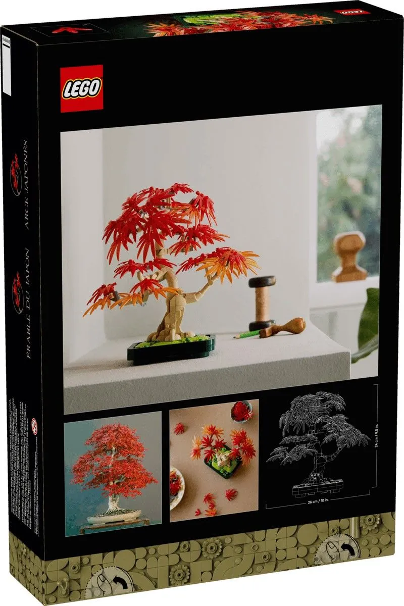 LEGO BOTANICALS BONSAI DE ARTAR JAPONEZ ROSU 10348 - imagine 9