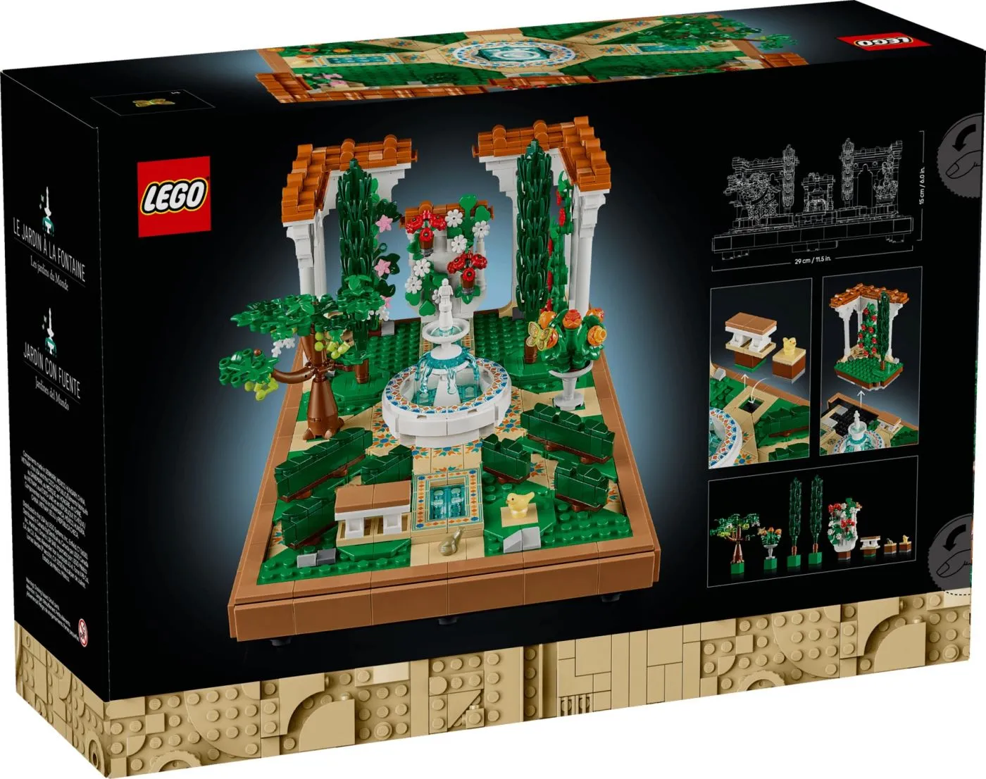 LEGO ICONS GRADINA CU FANTANA 10359 - imagine 9